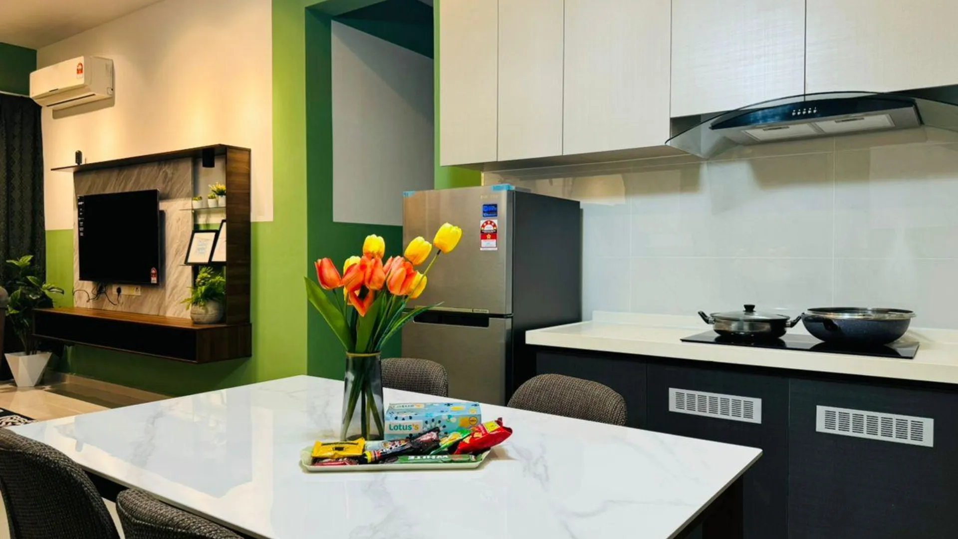 조호바루 / 조호르바루 당가베이의 아파트먼트 (1200m², 침실 3개, 프라이빗 욕실 3개) 3성급 싱글룸 수영장