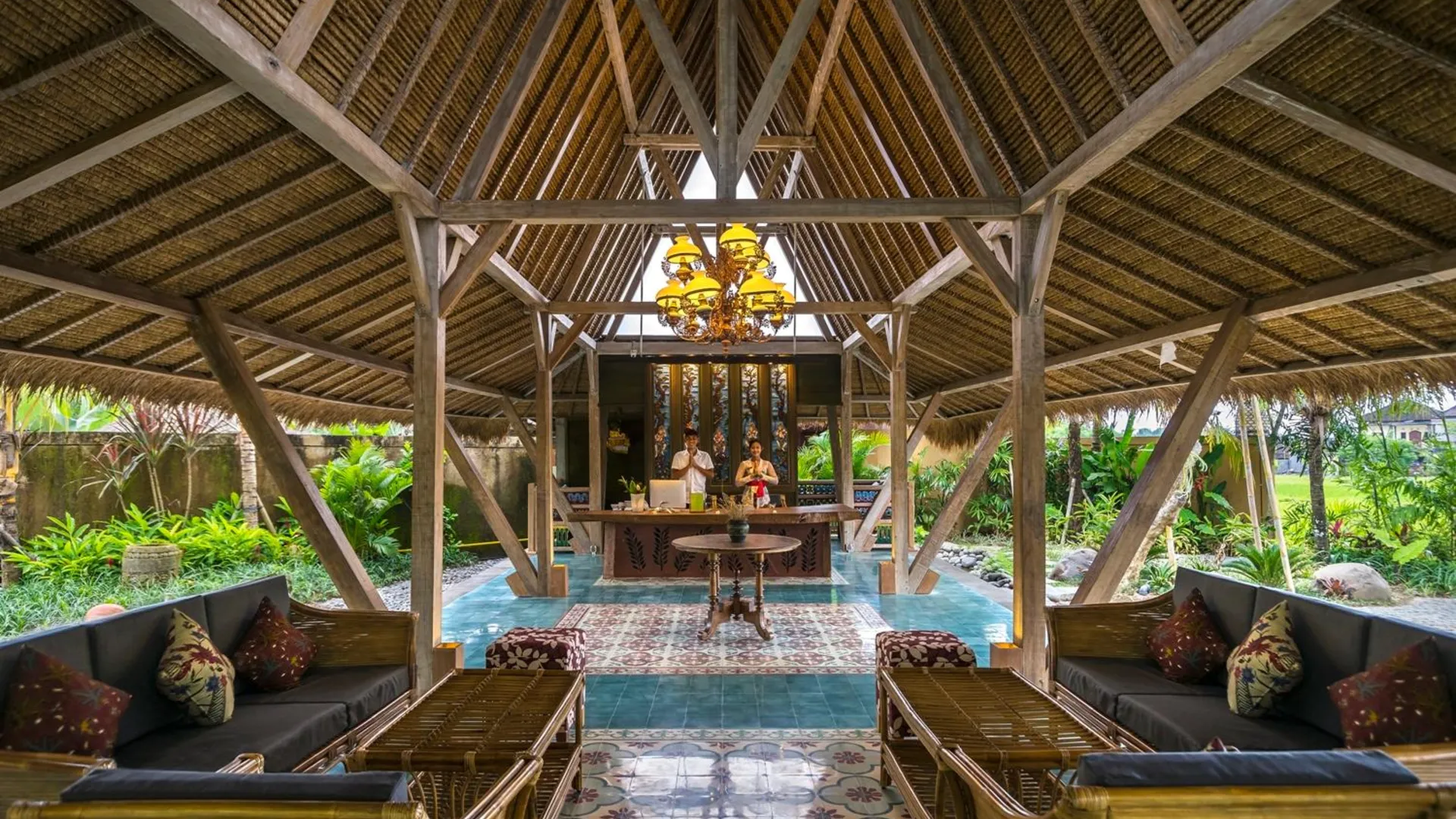 발리 아리아 빌라 우붓 4성급 호텔 로비