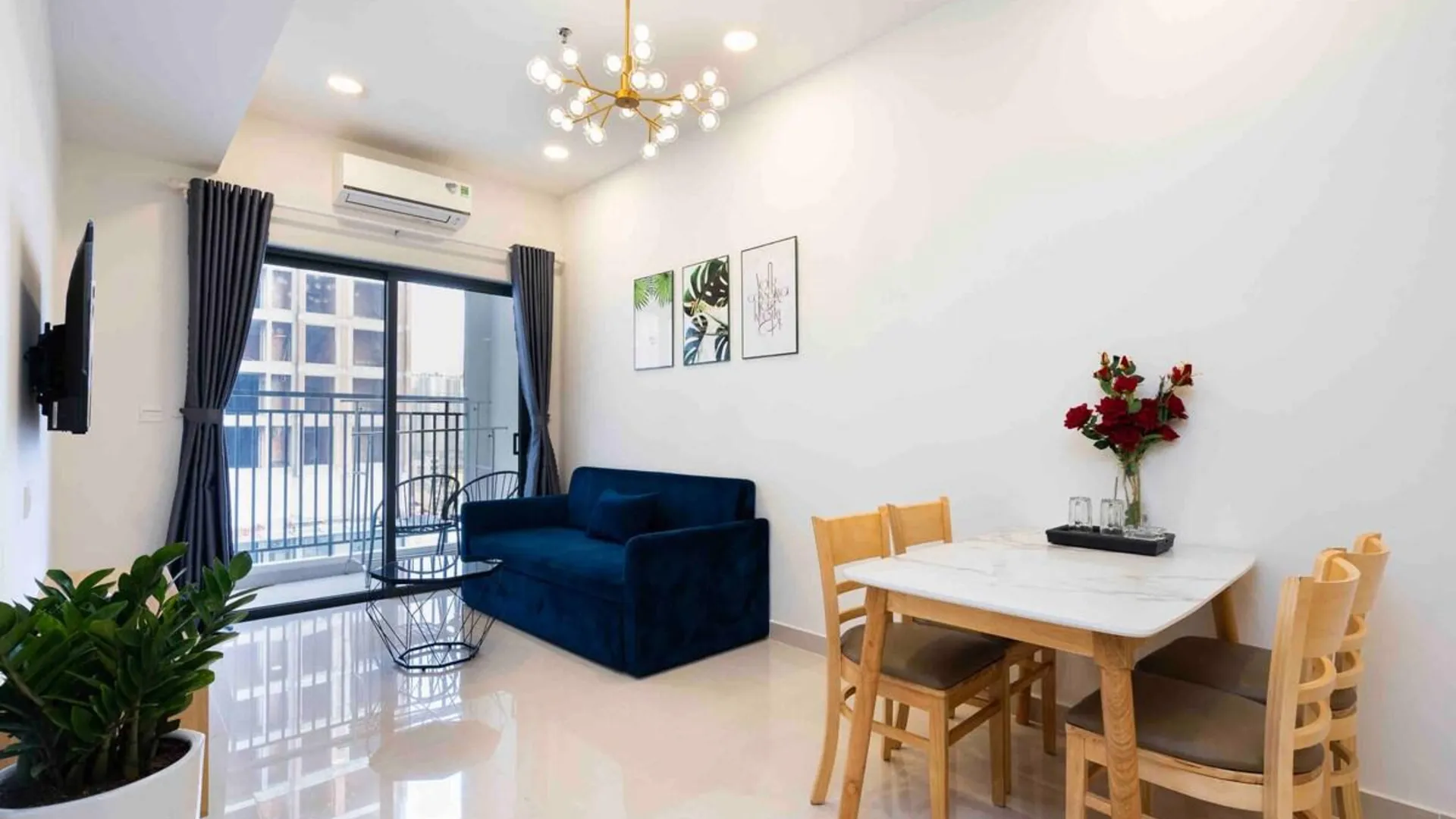 호치민 4군의 아파트먼트 (57m², 침실 2개, 프라이빗 욕실 1개) 2성급 싱글룸 스위트룸