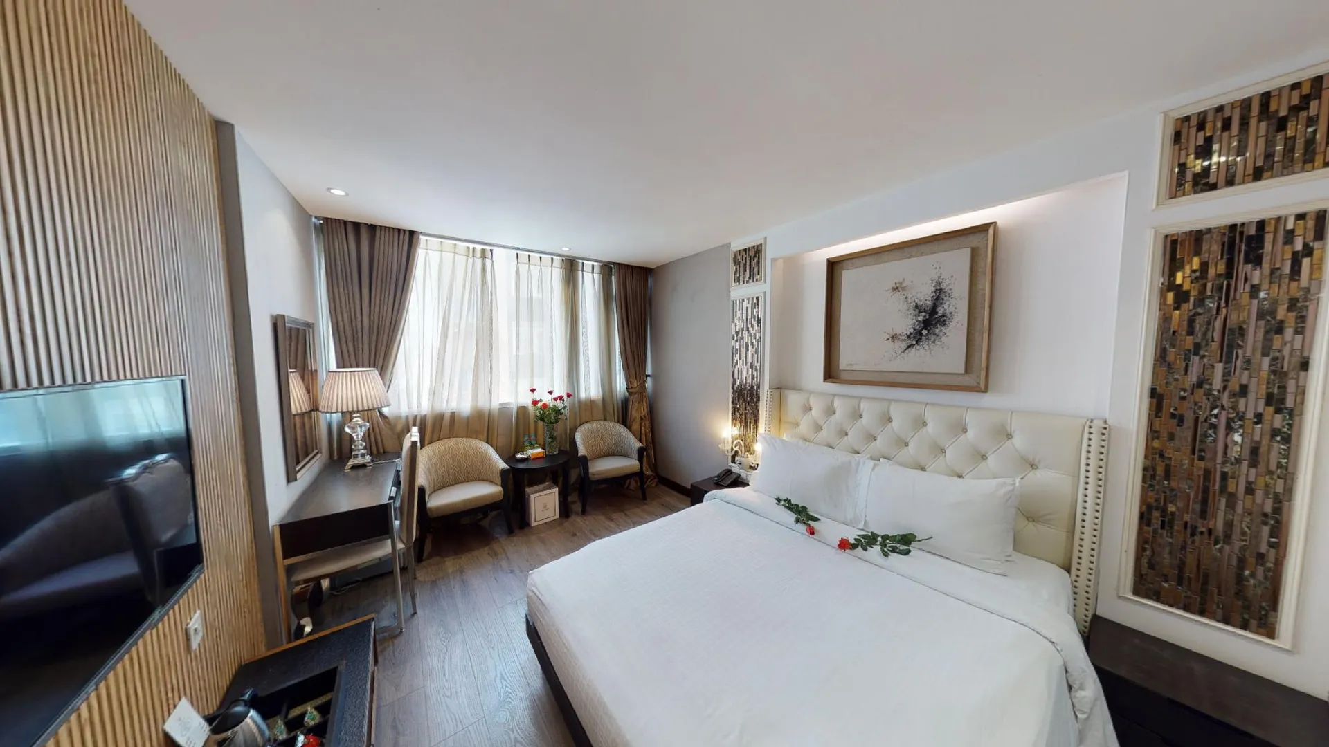 호치민 더 화이트 호텔 8A 타이 반 룽 3성급 호텔 스위트룸