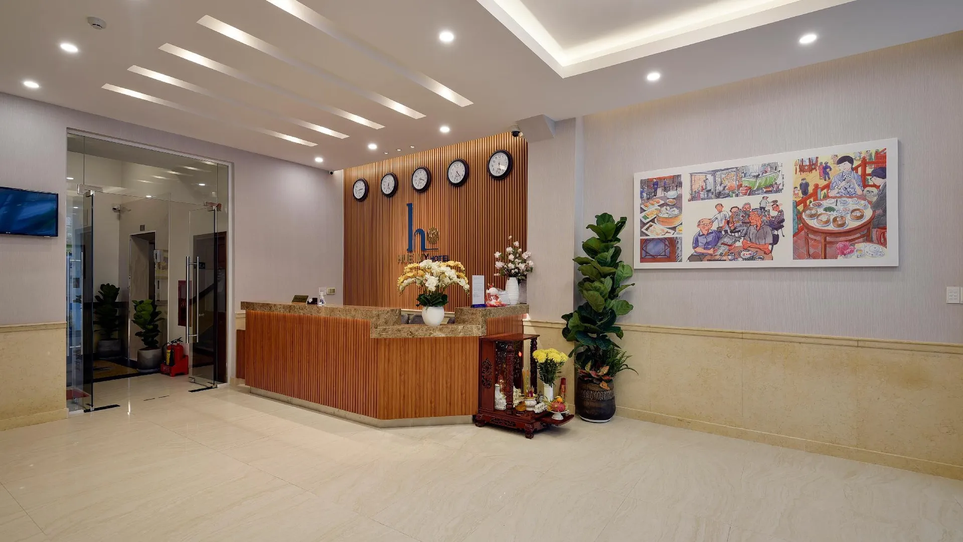 호치민 후에 마이 호텔 사이공 2성급 호텔 로비