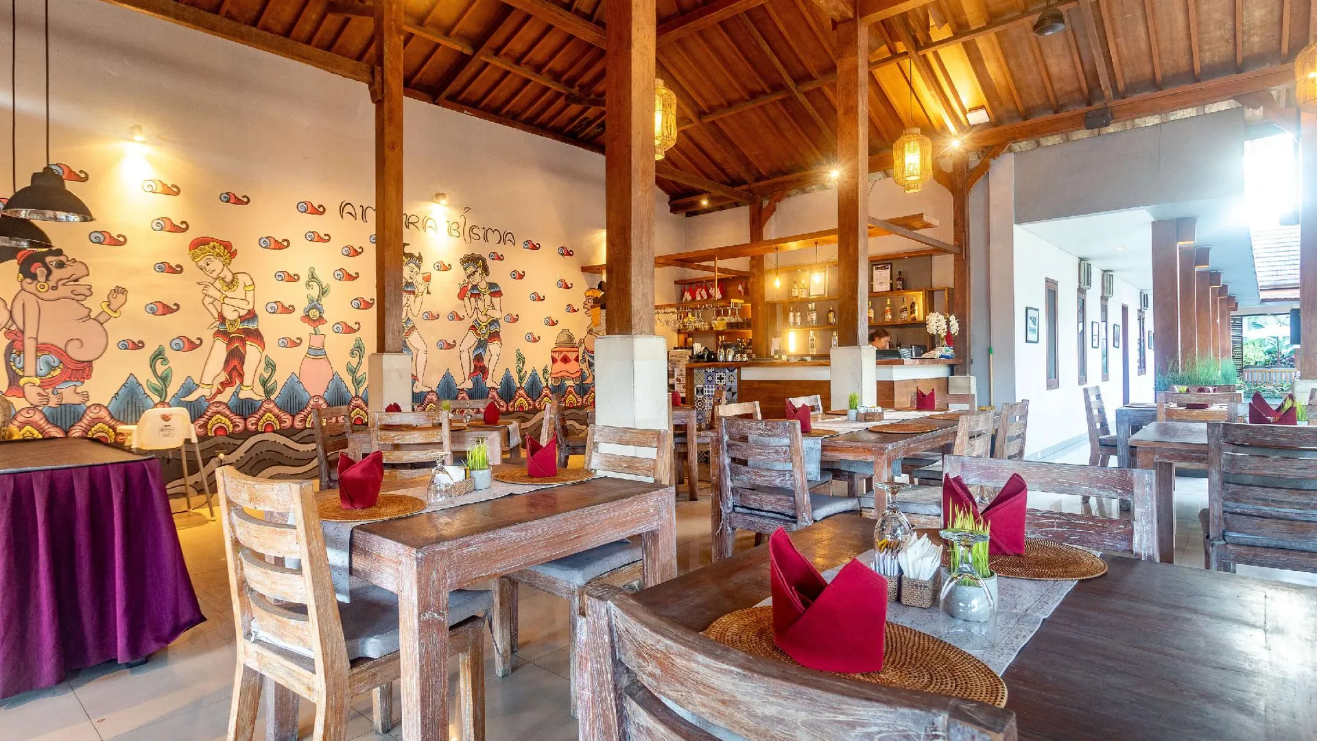 발리 퍼티위 비스마 우붓 3성급 호텔 레스토랑