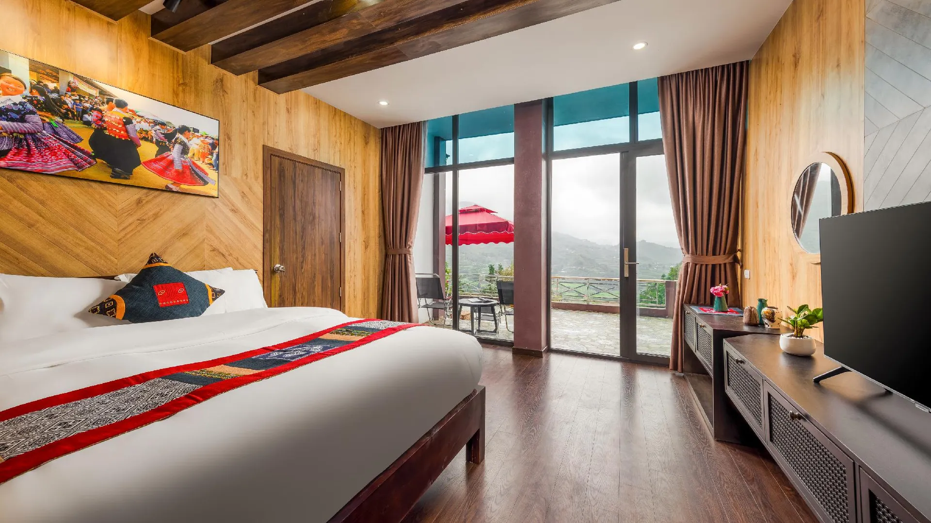 사파 JK 사파 홈스테이 앤 스위밍풀 4성급 게스트하우스 스위트룸