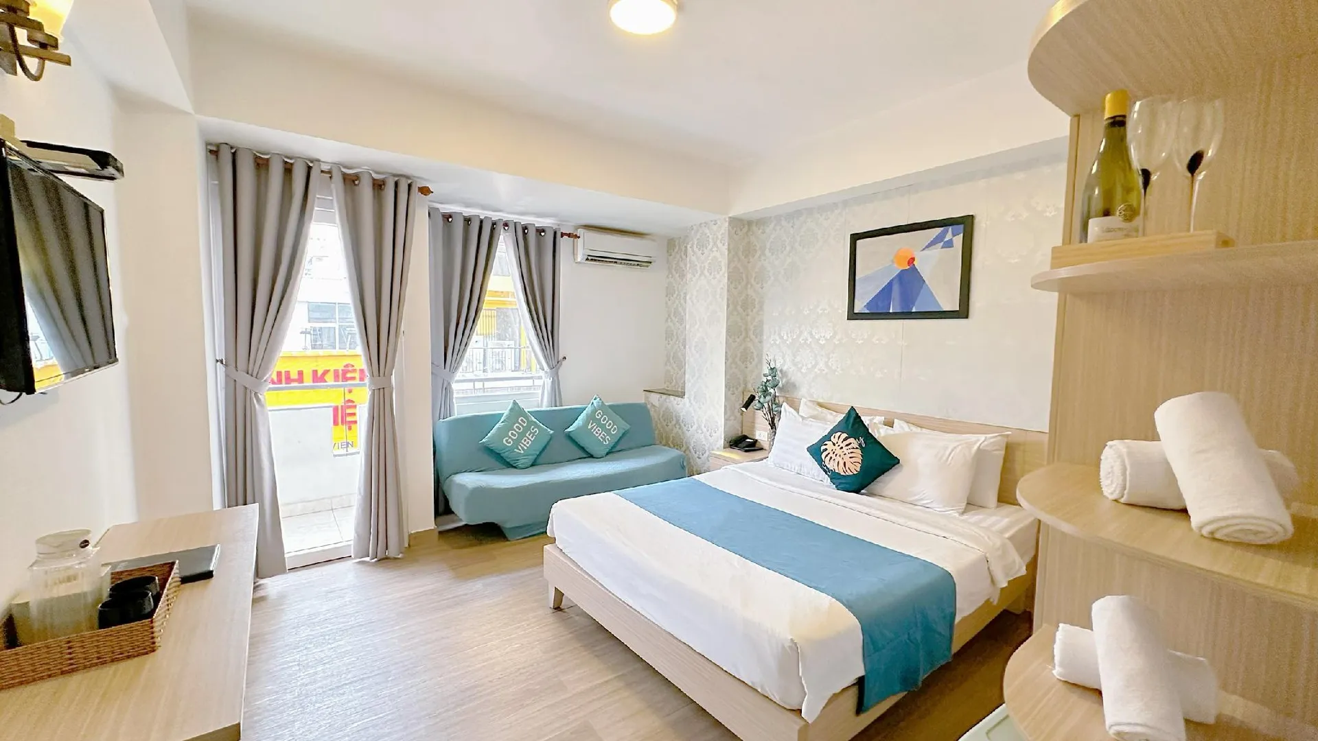 호치민 KT 메라키 부티크 호텔- 부이 비엔 워킹 스트리트 3성급 호텔 객실