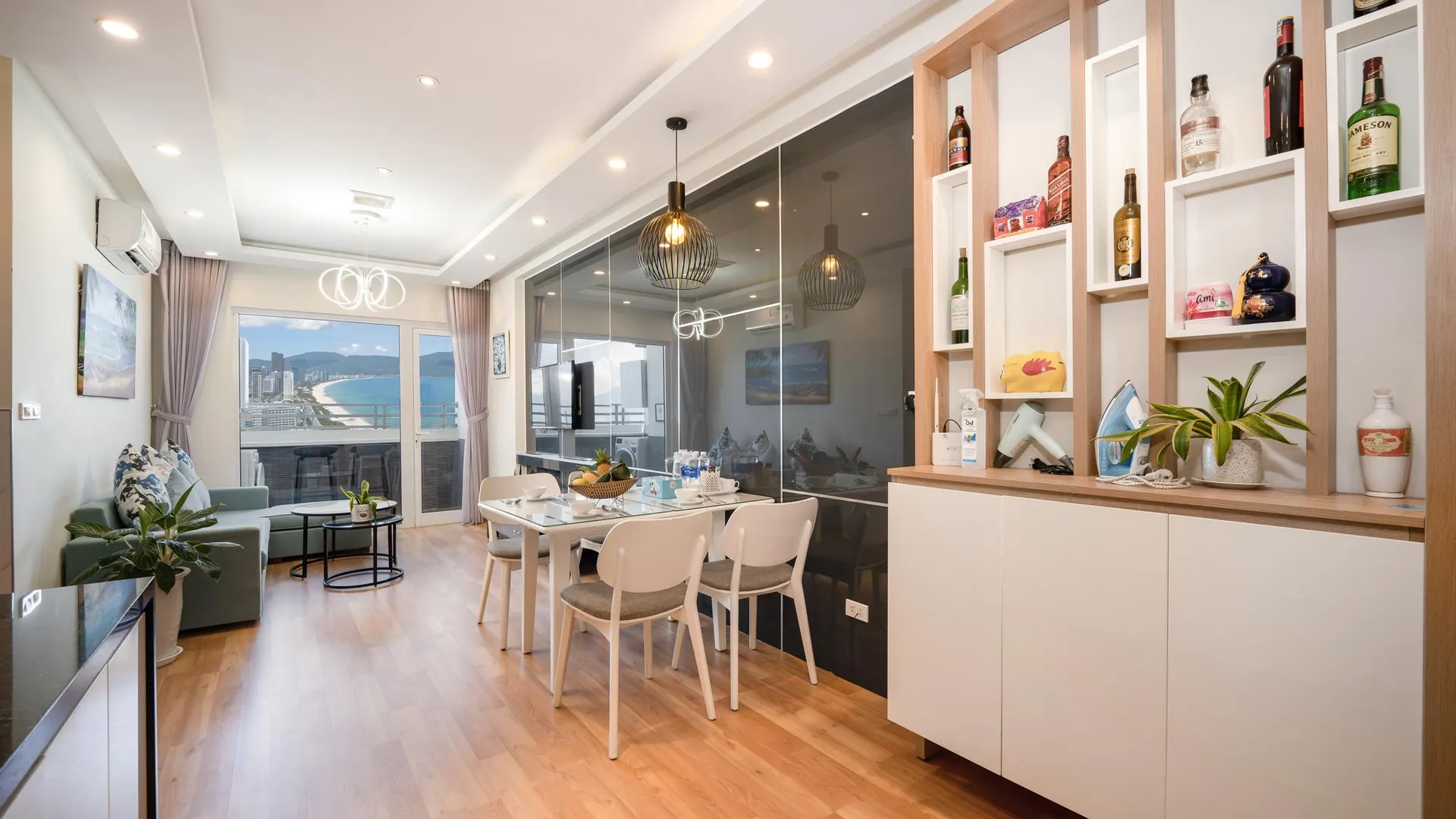 다낭 푸옥미의 아파트먼트 (66m², 침실 2개, 프라이빗 욕실 2개) 4성급 싱글룸 수영장