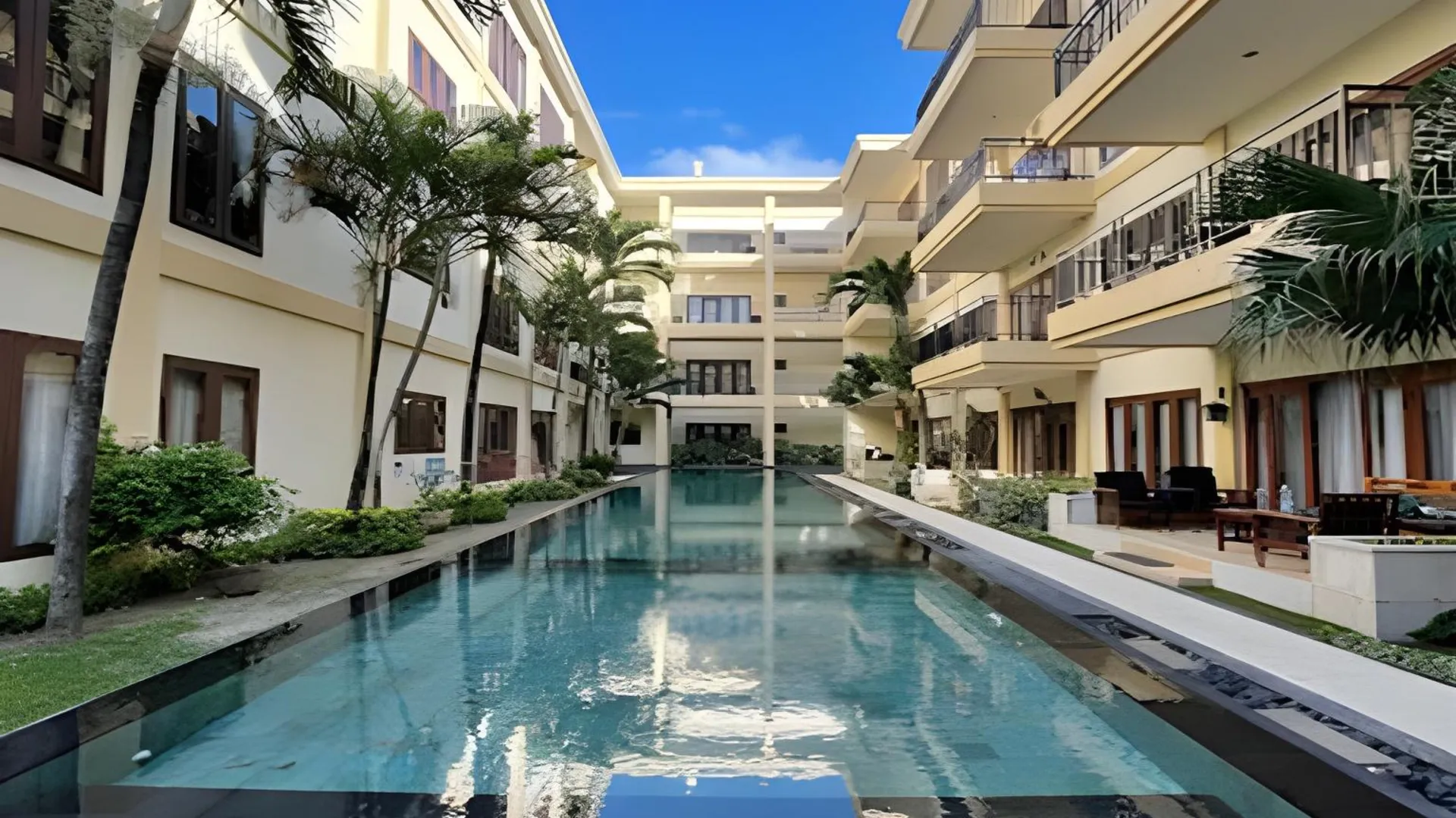 발리 쿠타 타운하우스 아파트먼트 5성급 게스트하우스 로비