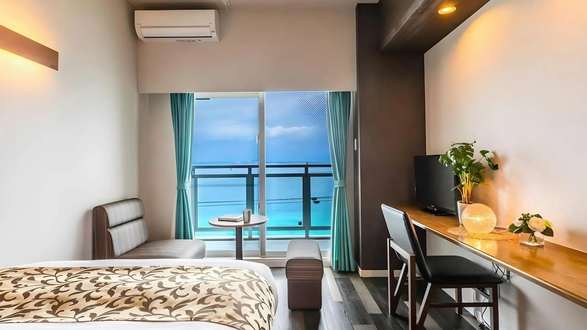 오키나와 본섬 호텔 미스터긴조 인 모토부 오션 테라스 2성급 호텔 스위트룸