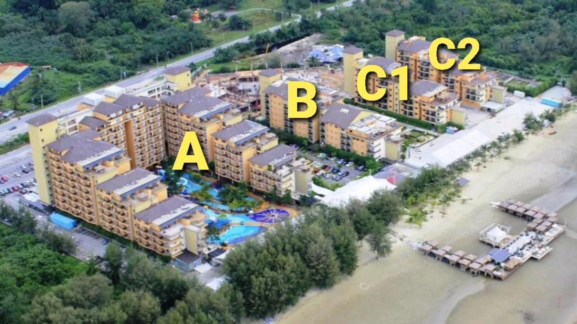 반팅 모리브 비치의 스튜디오 아파트먼트 (465m², 프라이빗 욕실 1개) 2성급 싱글룸 수영장