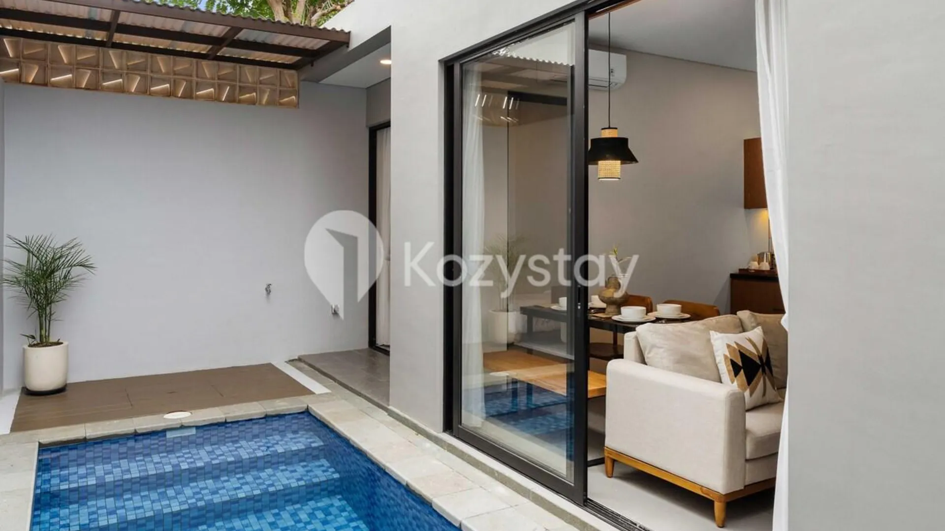 발리 울루와투의 빌라 (105m², 침실 3개, 프라이빗 욕실 2개) 4성급 게스트하우스 로비