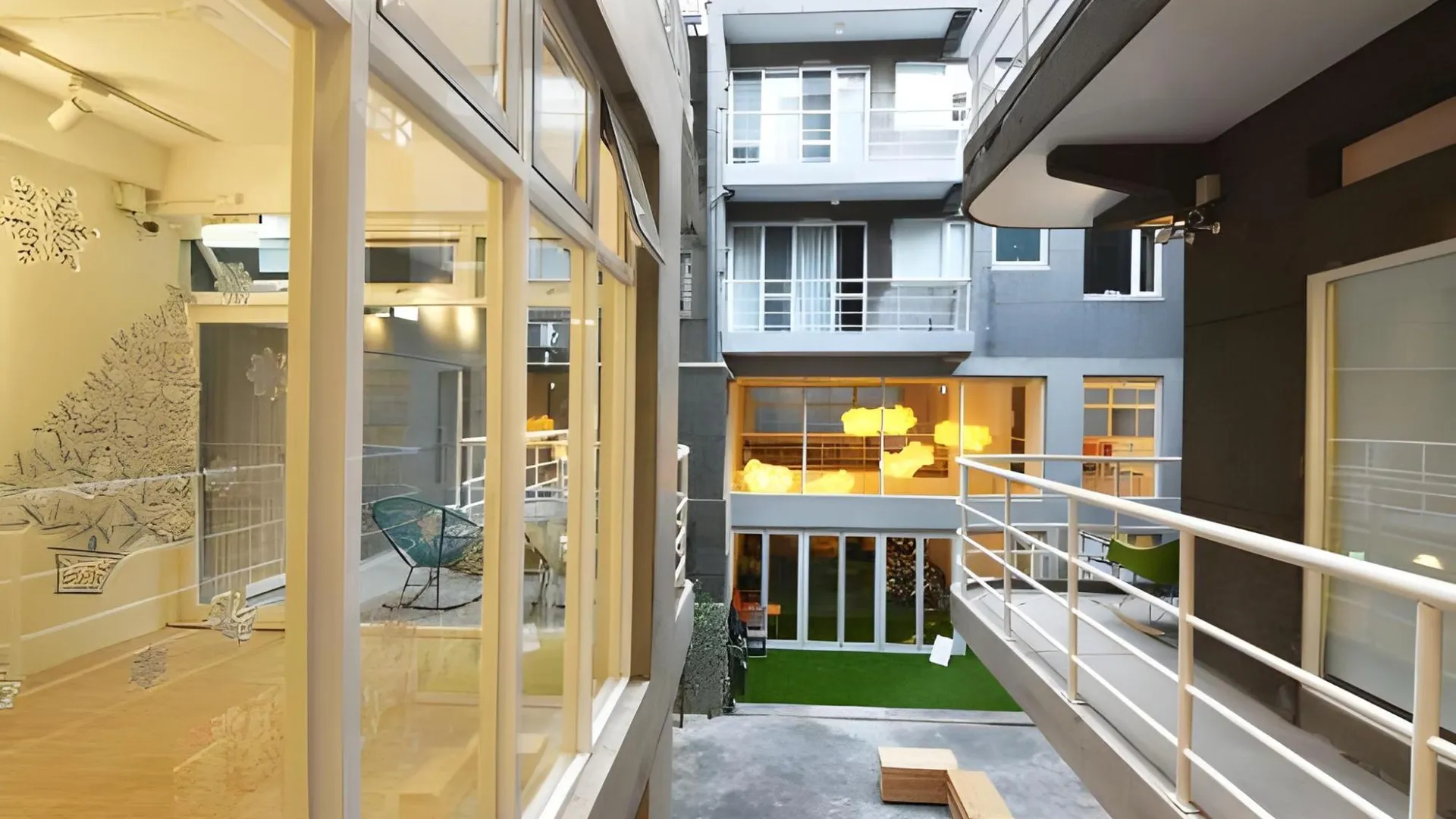 타이베이 아울스테이 플립 플랍 호스텔 가든 3성급 호텔 로비