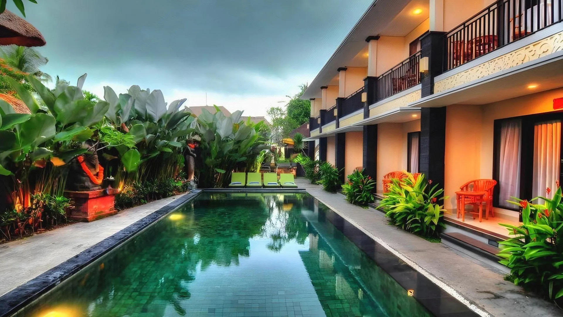 발리 카만다니 호텔 우붓 3성급 호텔 객실