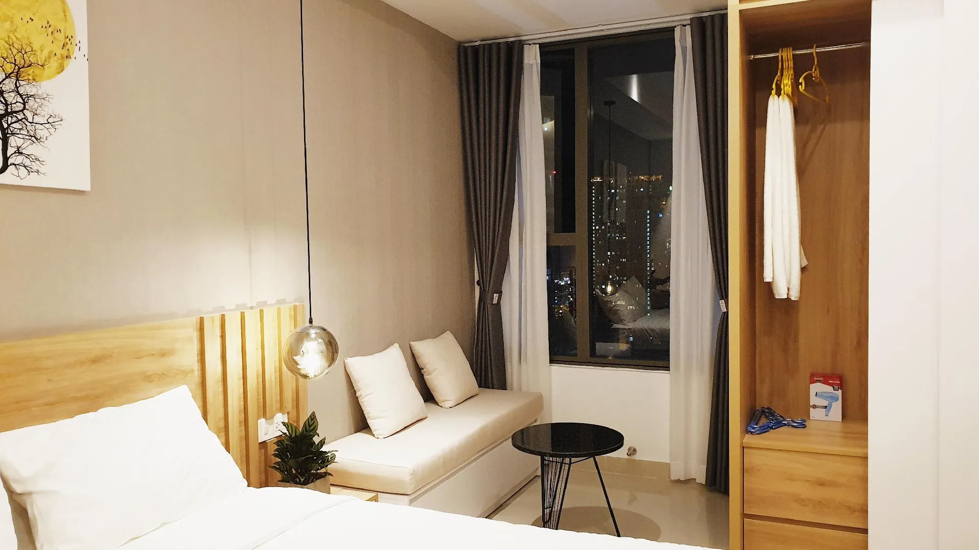 호치민 1군의 스튜디오 아파트먼트 (40m², 프라이빗 욕실 1개) 4성급 싱글룸 스위트룸