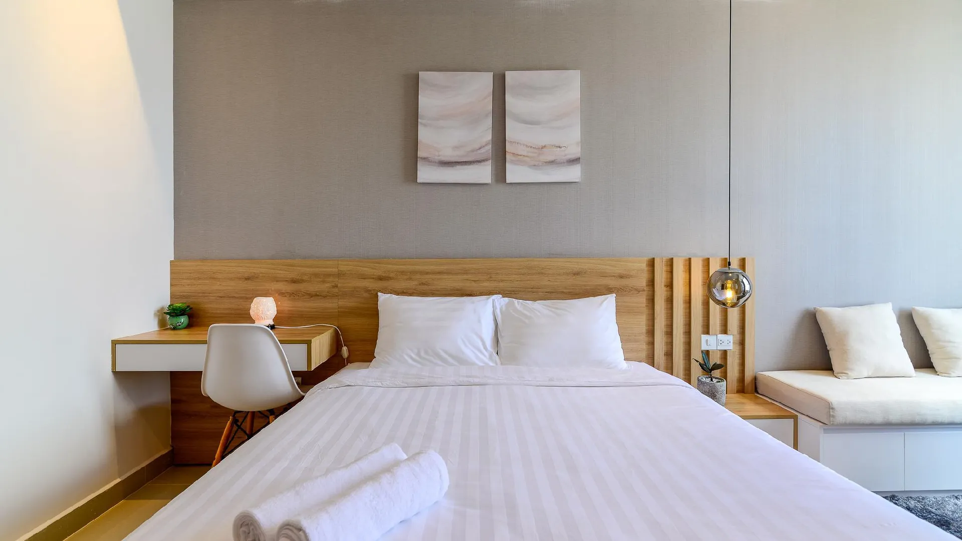 호치민 1군의 스튜디오 아파트먼트 (42m², 프라이빗 욕실 1개) 5성급 싱글룸 스위트룸