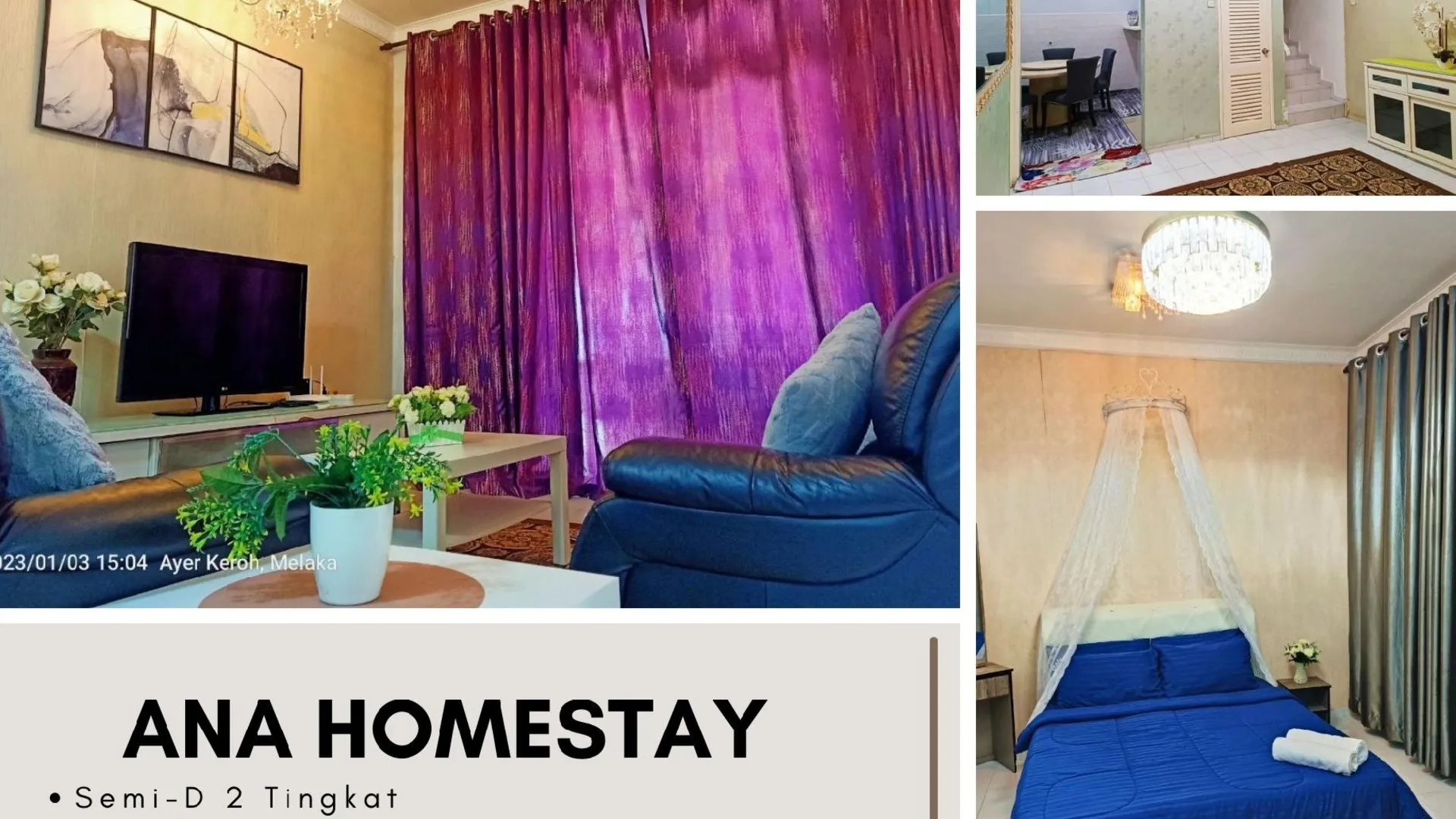 말라카 두리안 퉁갈의 프라이빗 하우스 (215m², 침실 4개, 프라이빗 욕실 3개) 3성급 싱글룸 객실