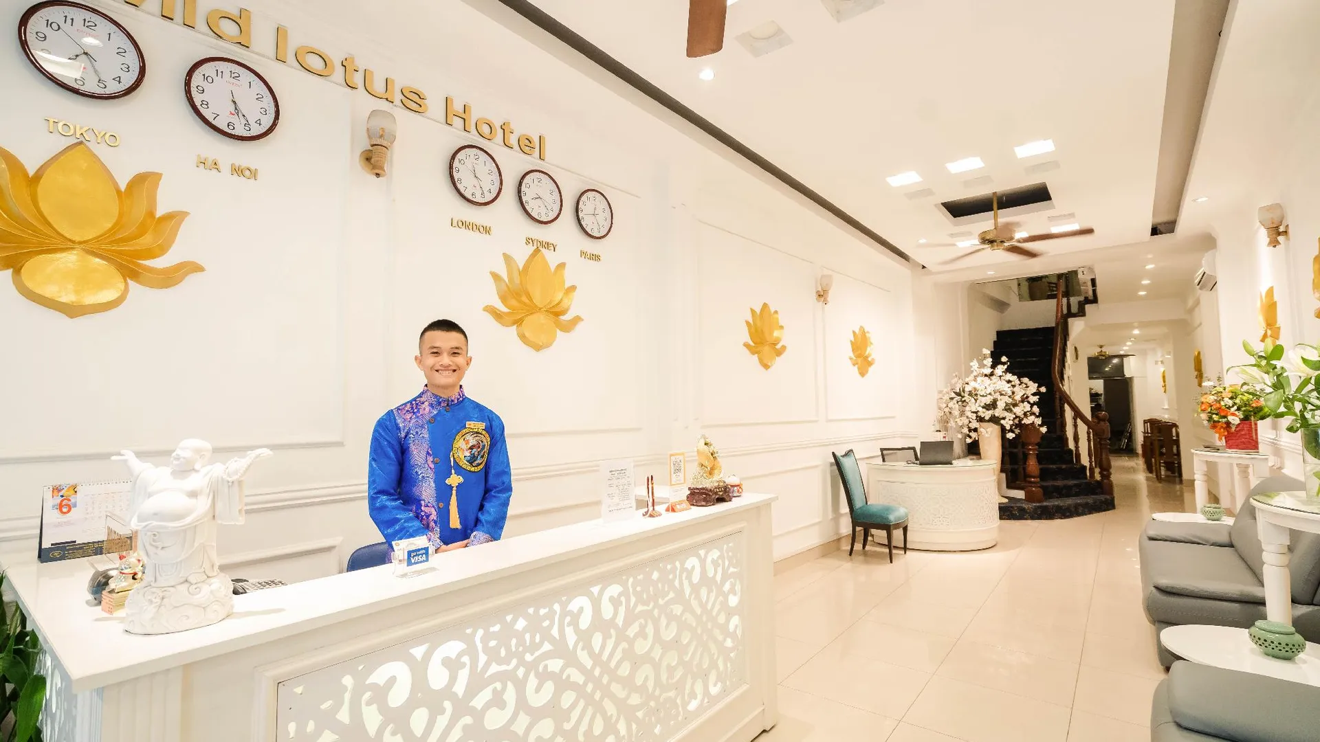 하노이 와일드 로터스 호텔 - 항베 2성급 호텔 로비