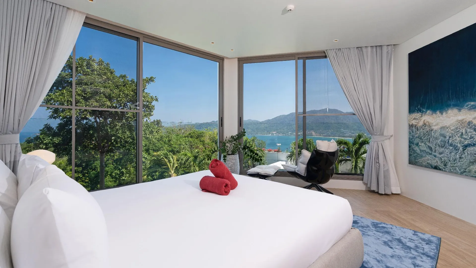 푸켓 빠통의 아파트먼트 (100m², 침실 2개, 프라이빗 욕실 2개) 4성급 게스트하우스 스위트룸