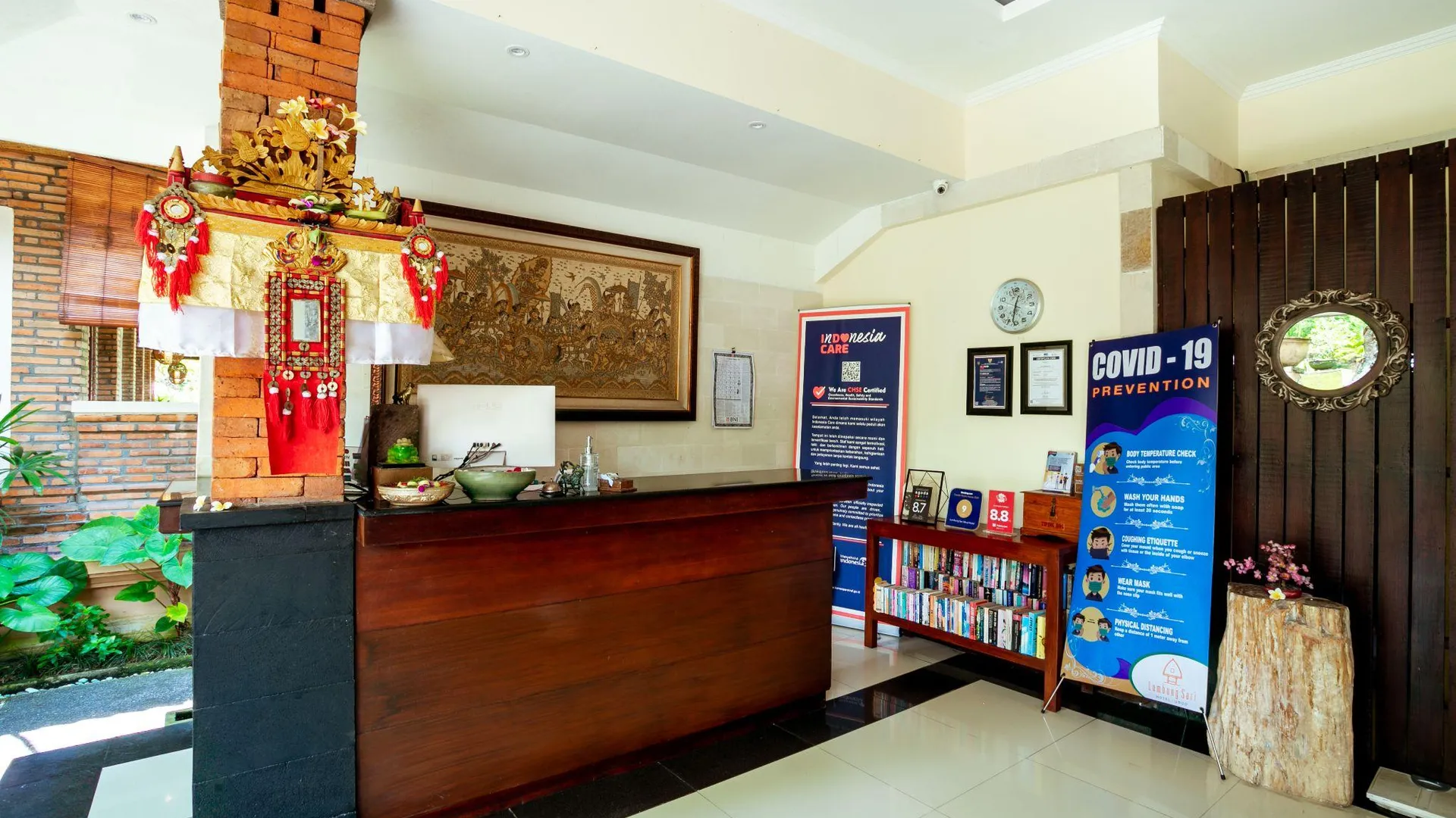 발리 룸벙 사리 우부드 3성급 호텔 레스토랑