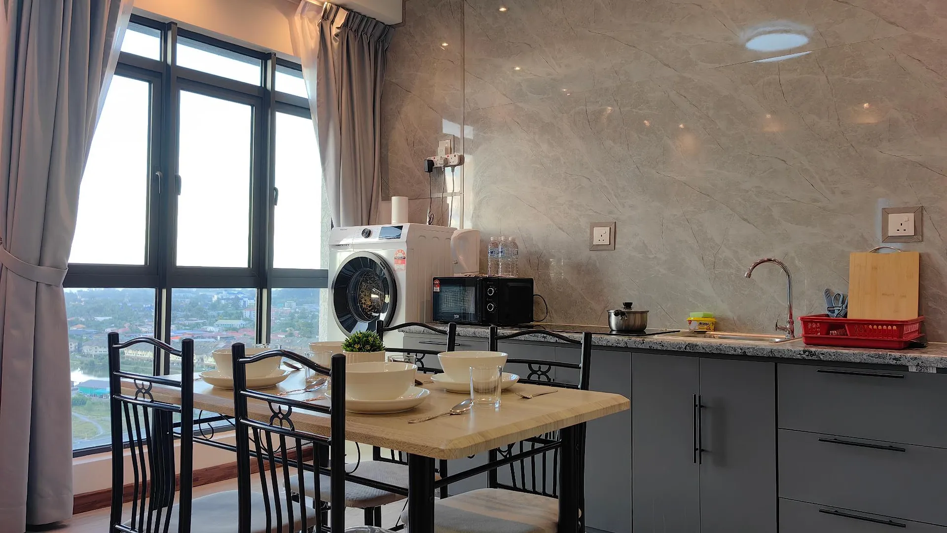 코타키나발루 Free Parking|High Floor|Sunset View|K Avenue 4 Pax 3성급 싱글룸 객실