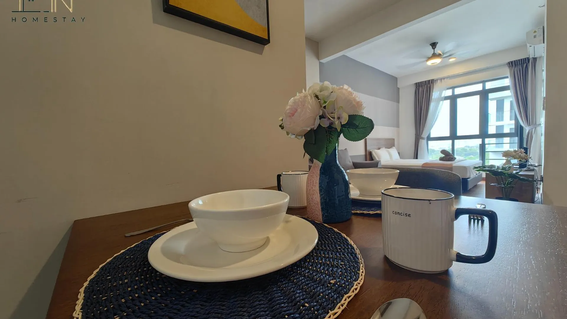 코타키나발루 크파얀의 스튜디오 아파트먼트 (50m², 프라이빗 욕실 1개) 3성급 싱글룸 레스토랑