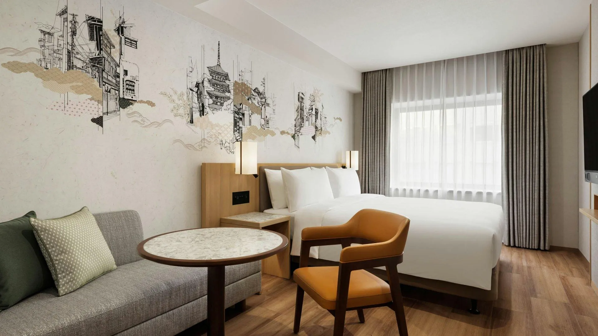 교토 코트야드 바이 메리어트 교토 시조 가라스마 3성급 호텔 스위트룸