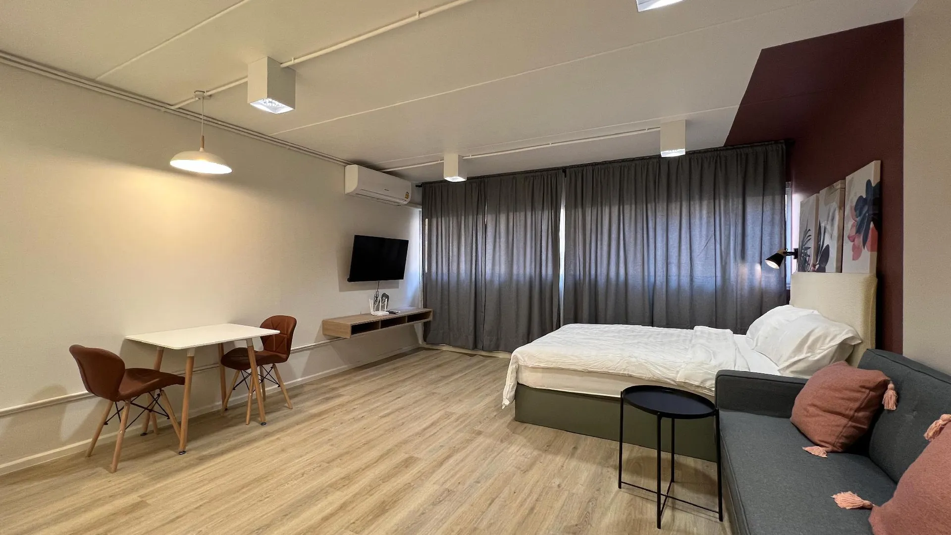 방콕 파크리드의 아파트먼트 (28m², 침실 1개, 프라이빗 욕실 1개) 2성급 싱글룸 스위트룸