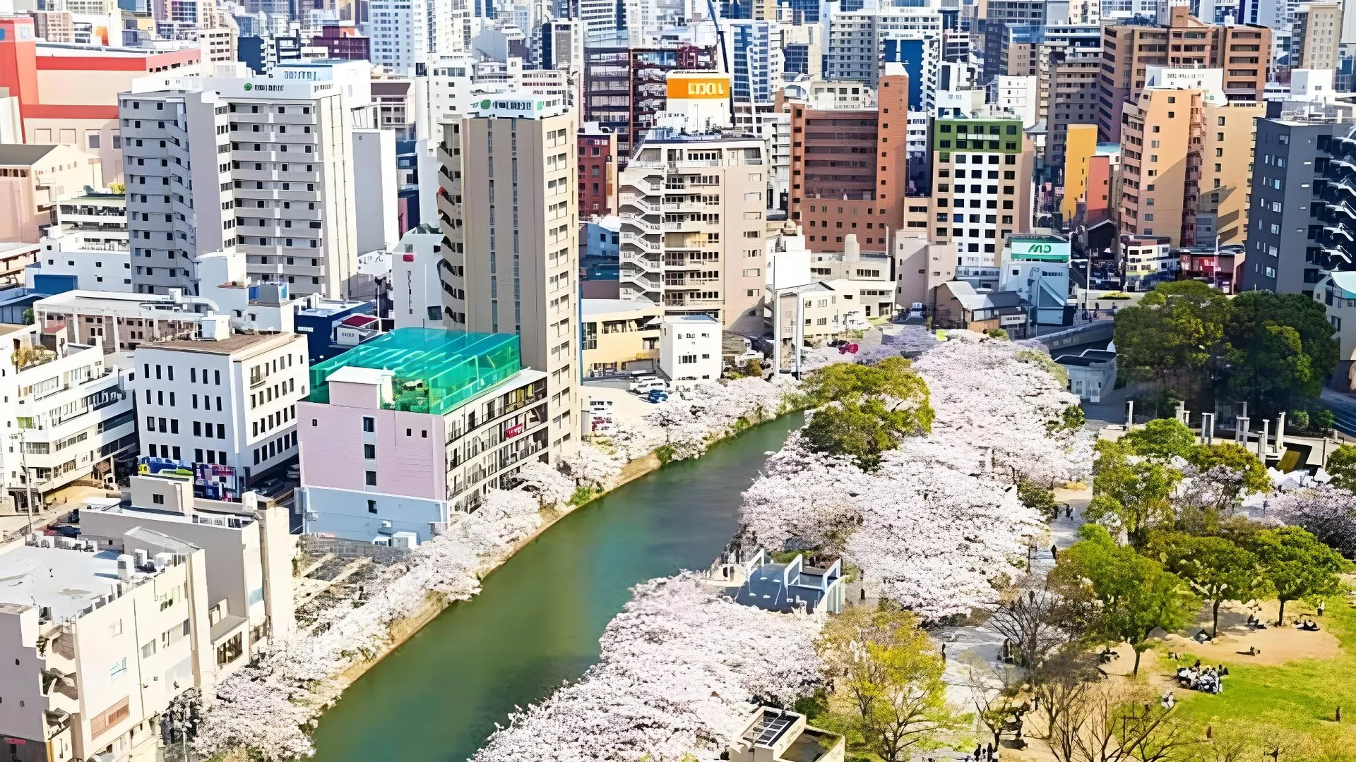 후쿠오카 후쿠오카의 아파트먼트 (23m², 침실 1개, 프라이빗 욕실 1개) 3성급 게스트하우스 수영장