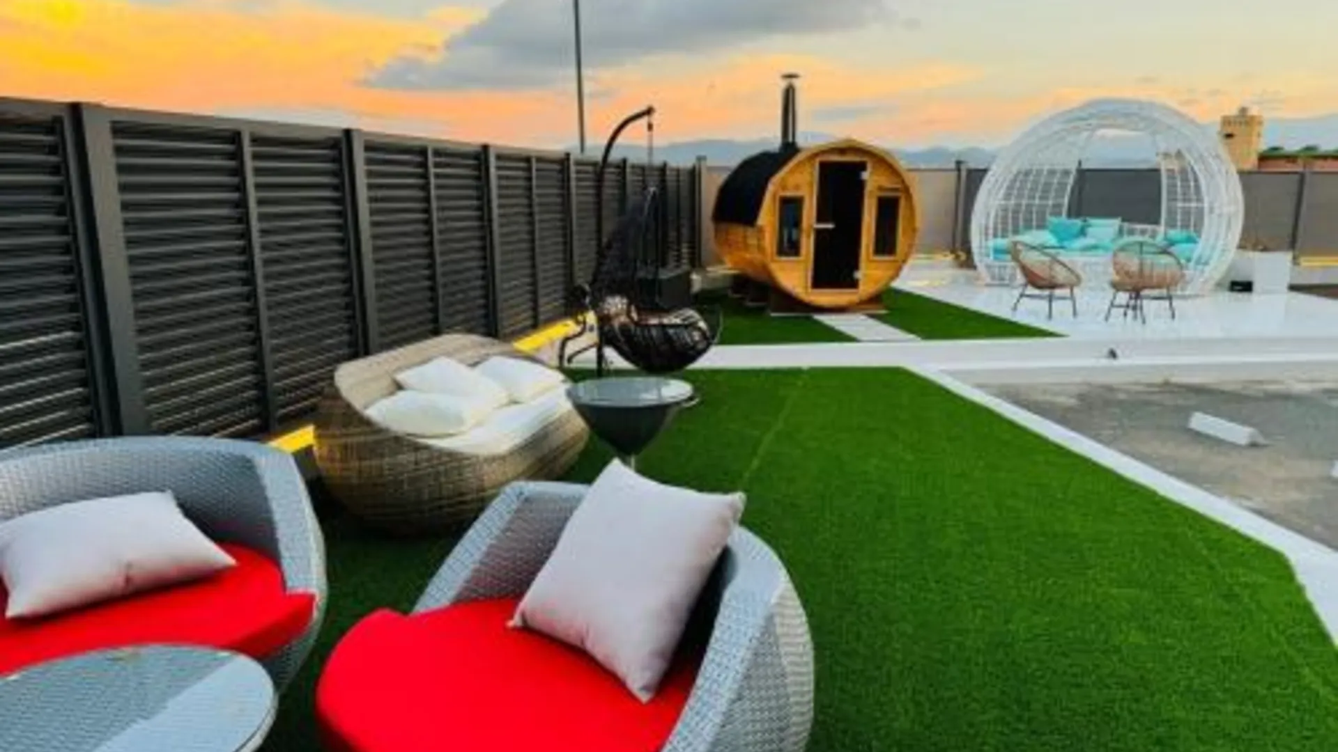 후쿠오카 Luxury Hills 1500ｍ2超絶景パティオ サウナ BBQ 駐車場4台 プール ペット 空港そば 5성급 싱글룸 객실