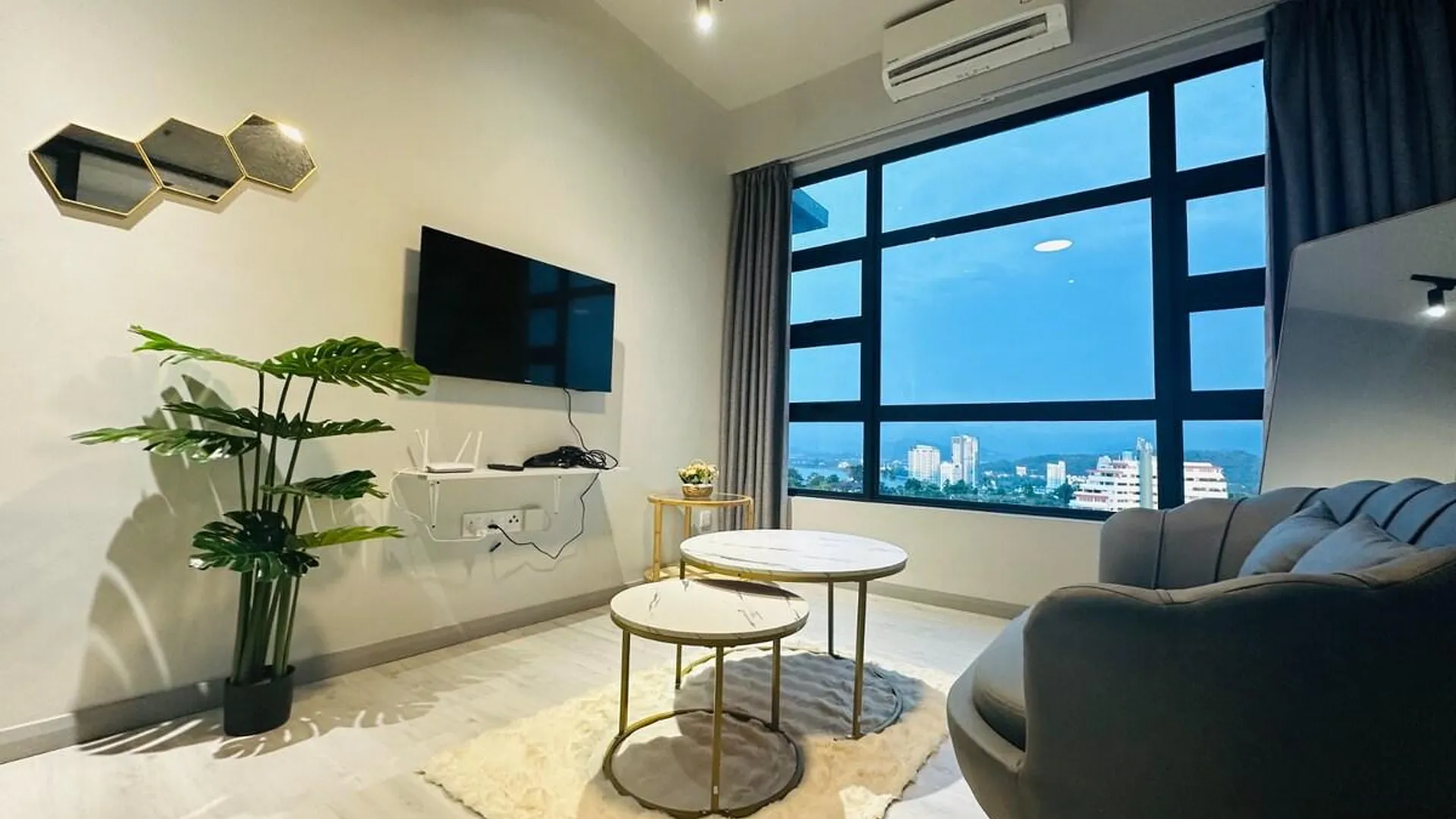 코타키나발루 중심 업무 지구 (CBD)의 아파트먼트 (51m², 침실 2개, 프라이빗 욕실 1개) 4성급 게스트하우스 객실