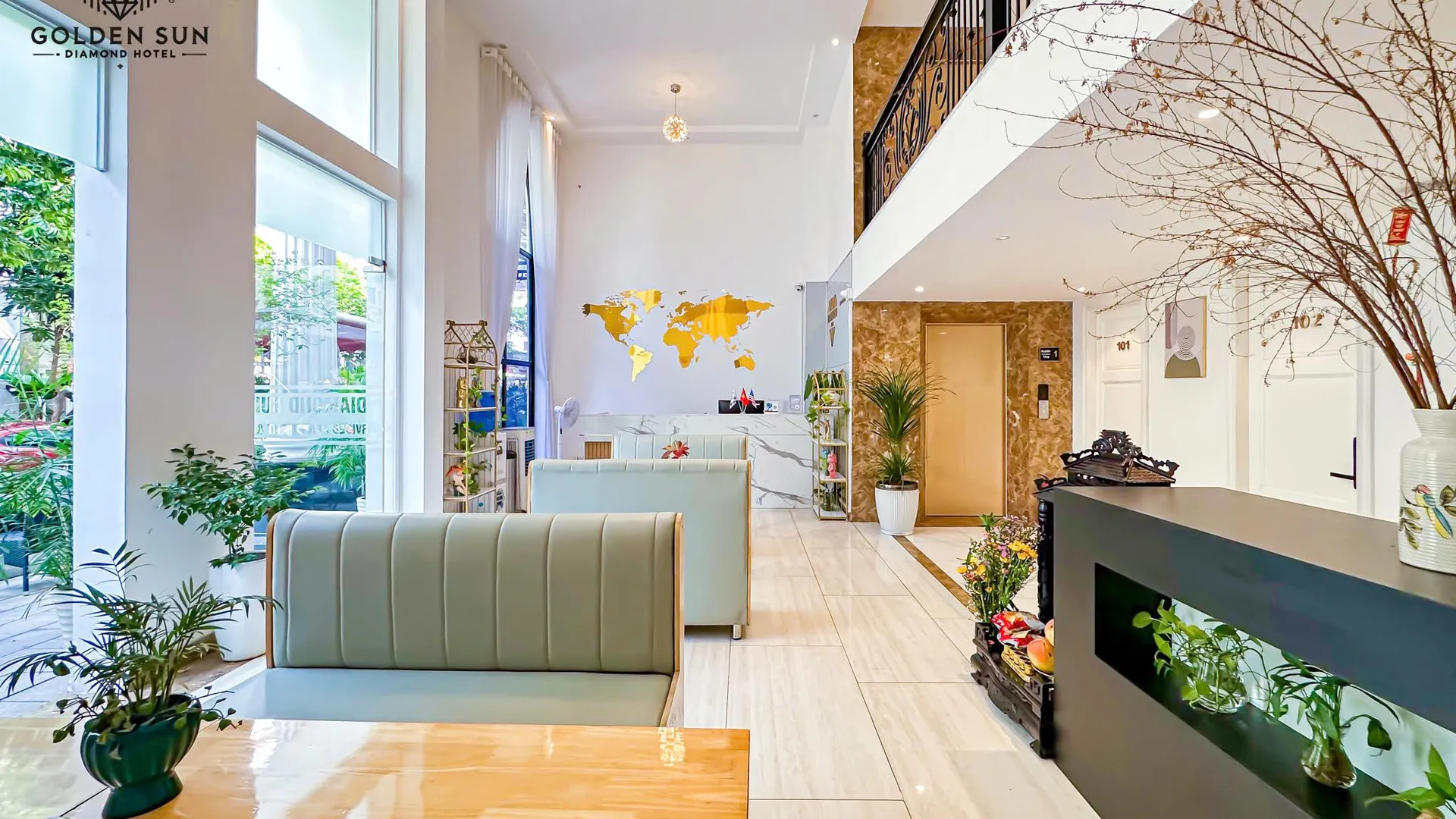 호치민 다이아몬드 부티크 4성급 호텔 로비