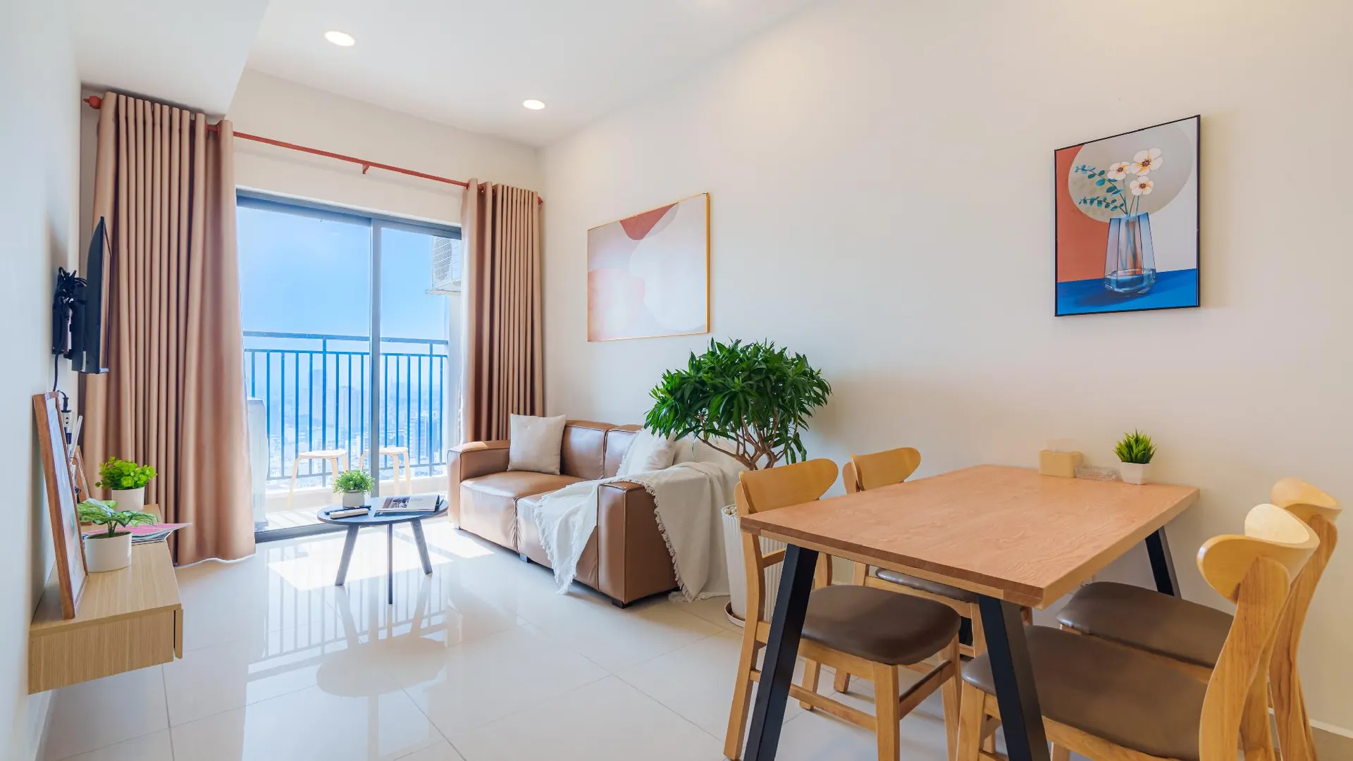 호치민 4군의 아파트먼트 (65m², 침실 2개, 프라이빗 욕실 1개) 4성급 게스트하우스 로비