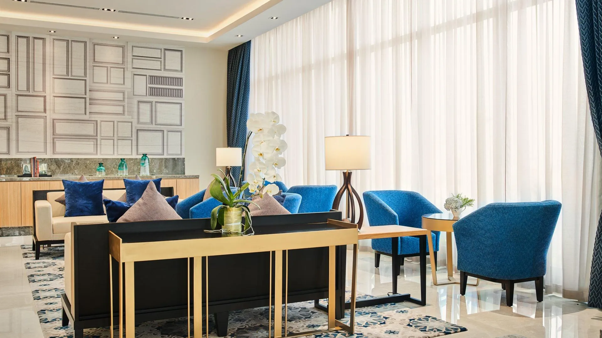 호치민 오크우드 레지던스 사이공 5성급 호텔 로비