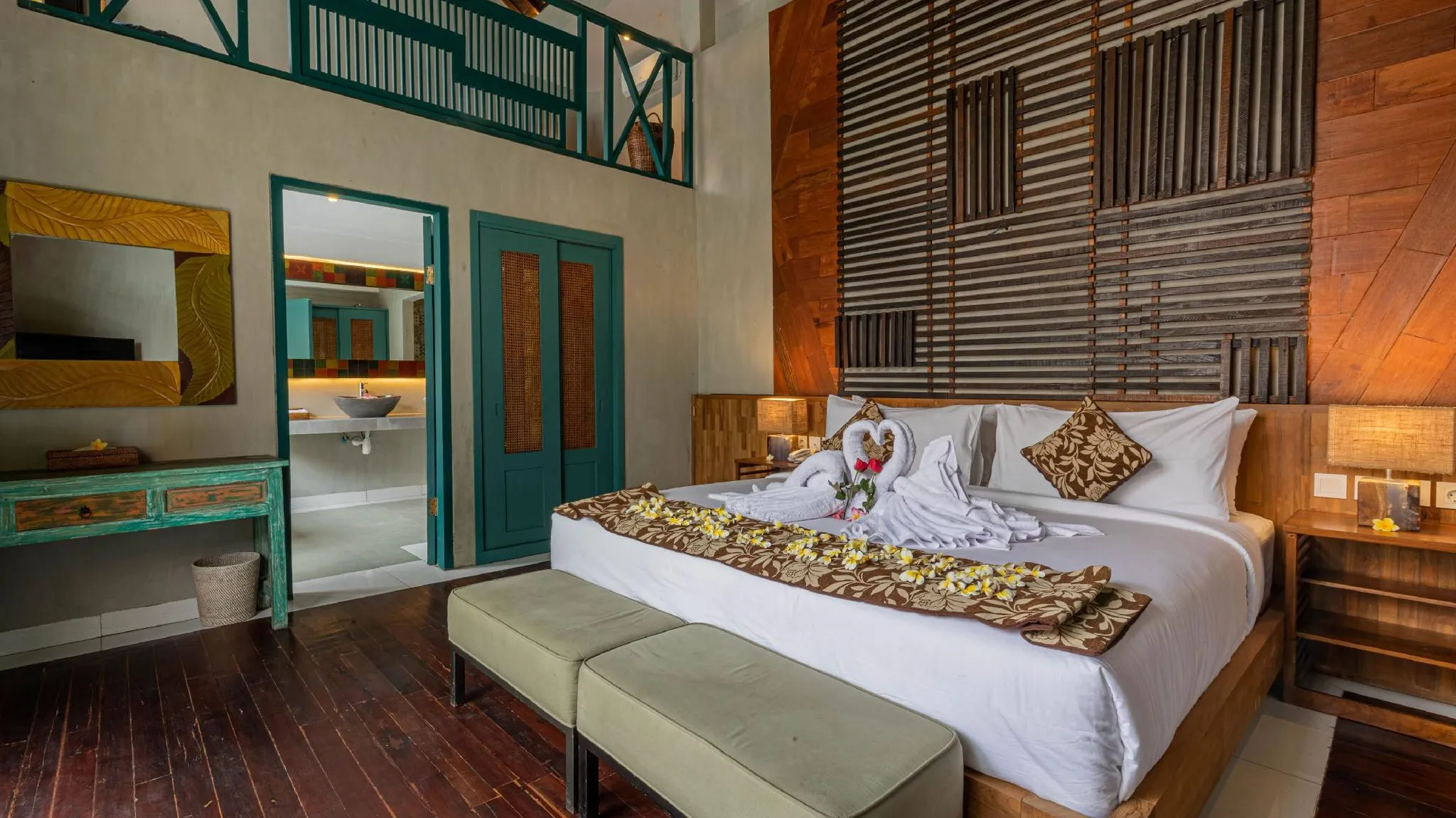 발리 스미냑의 빌라 (80m², 침실 1개, 프라이빗 욕실 1개) 5성급 호텔 스위트룸