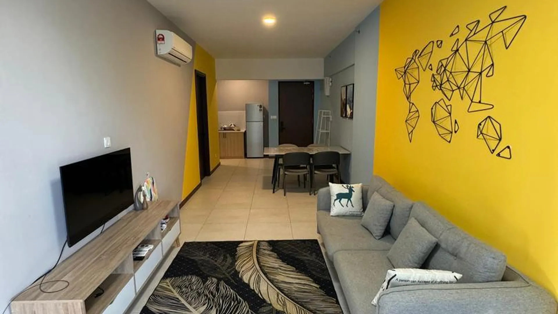 코타키나발루 크파얀의 아파트먼트 (m², 침실 2개, 프라이빗 욕실 2개) 2성급 싱글룸 스위트룸