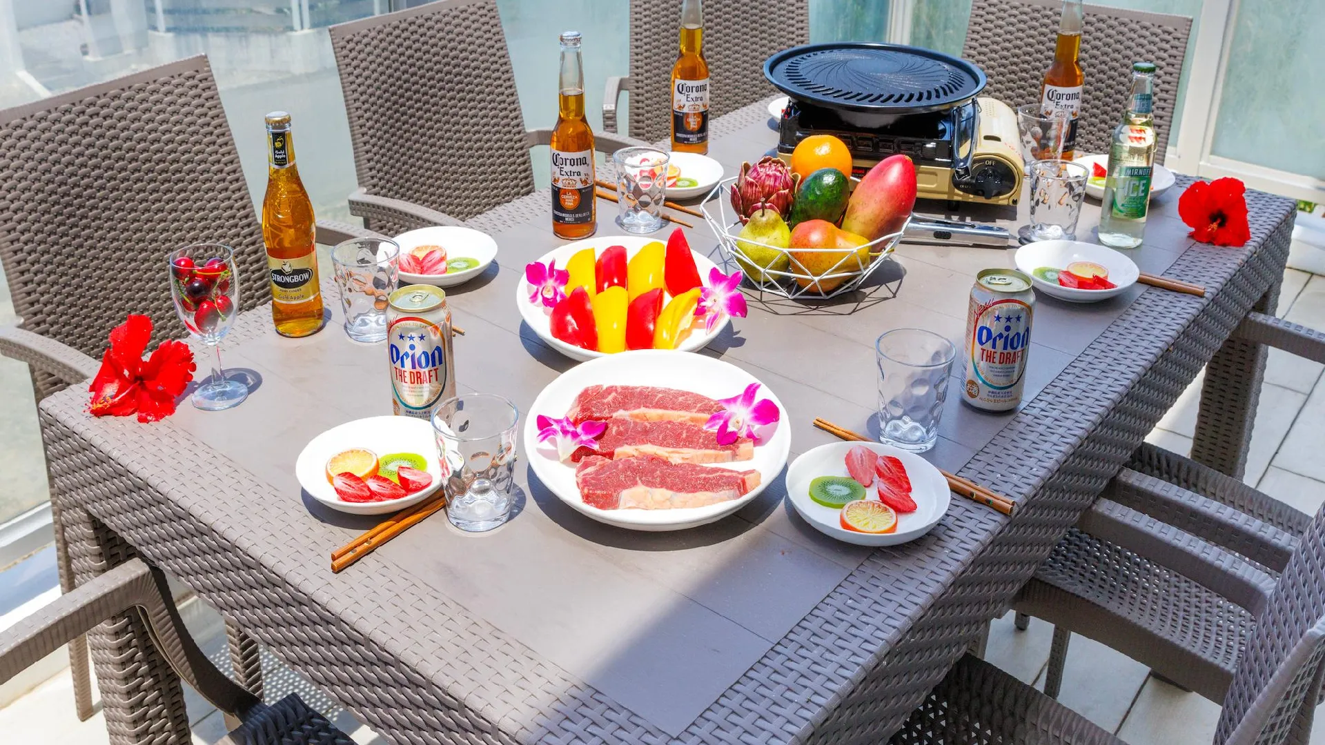 오키나와 본섬 나키진의 빌라 (150m², 침실 2개, 프라이빗 욕실 1개) 3성급 싱글룸 전망