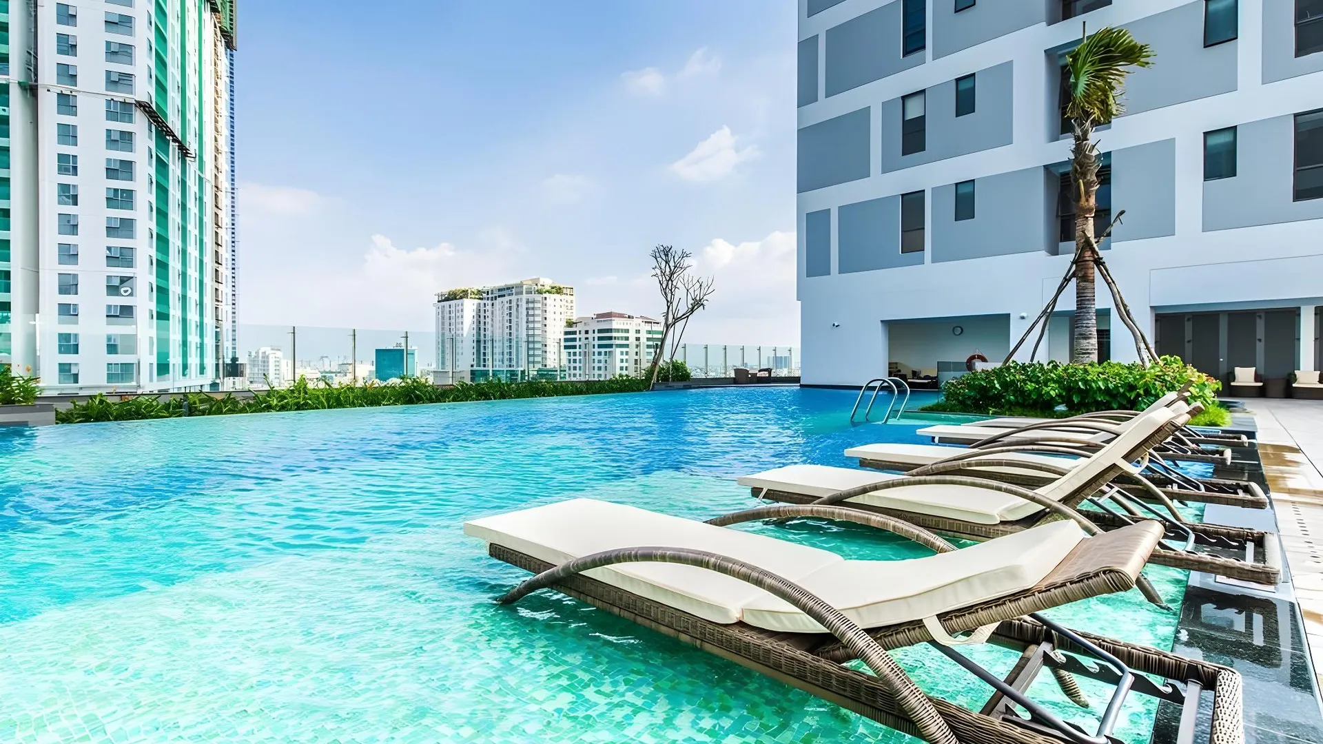 호치민 4군의 아파트먼트 (40m², 침실 1개, 프라이빗 욕실 1개) 2성급 싱글룸 레스토랑