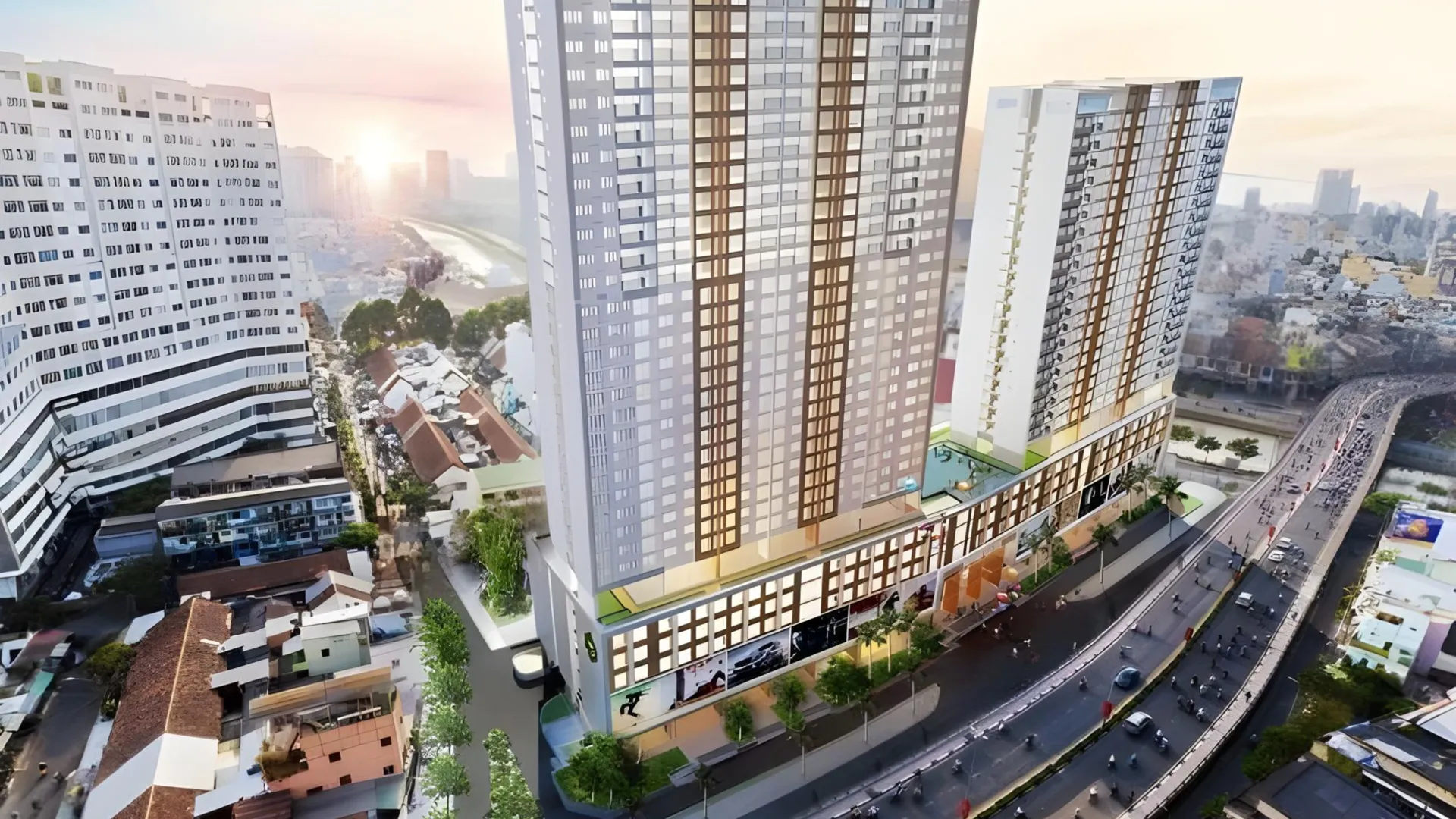 호치민 4군의 아파트먼트 (40m², 침실 1개, 프라이빗 욕실 1개) 2성급 싱글룸 외관