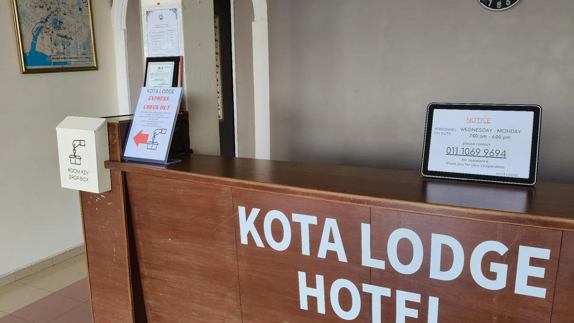 말라카 코타 로지 호텔 1성급 호텔 로비