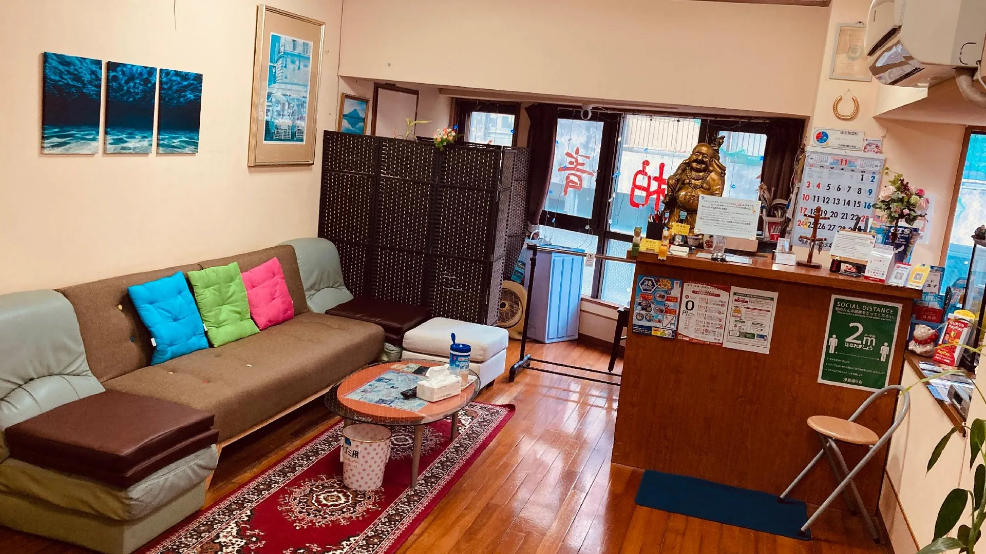 오키나와 본섬 호스텔 하쿠세이소우 1성급 호텔 로비