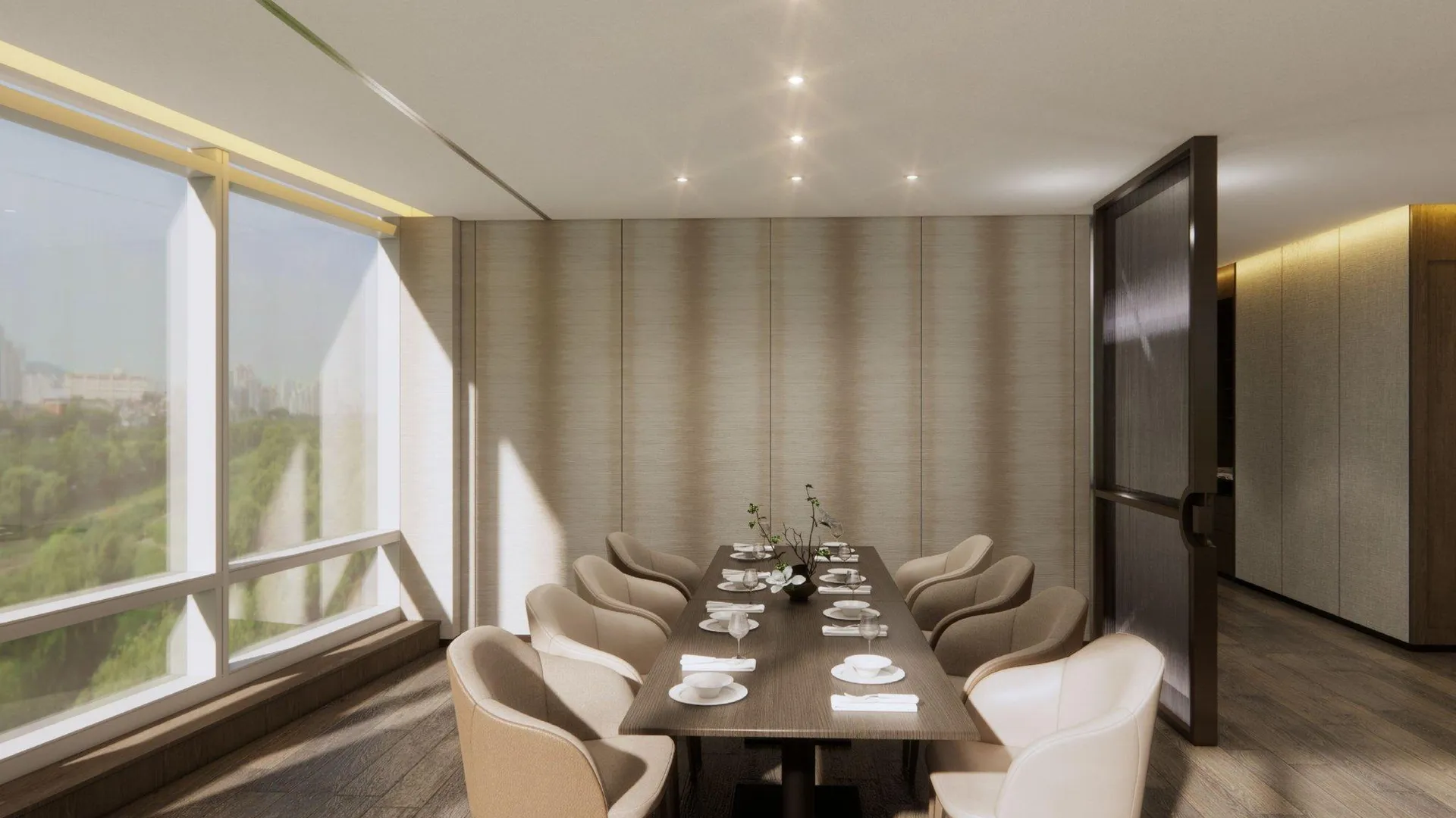 서울 여의도 파크 센터, 서울 - 메리어트 이그제큐티브 아파트먼트 5성급 호텔 레스토랑