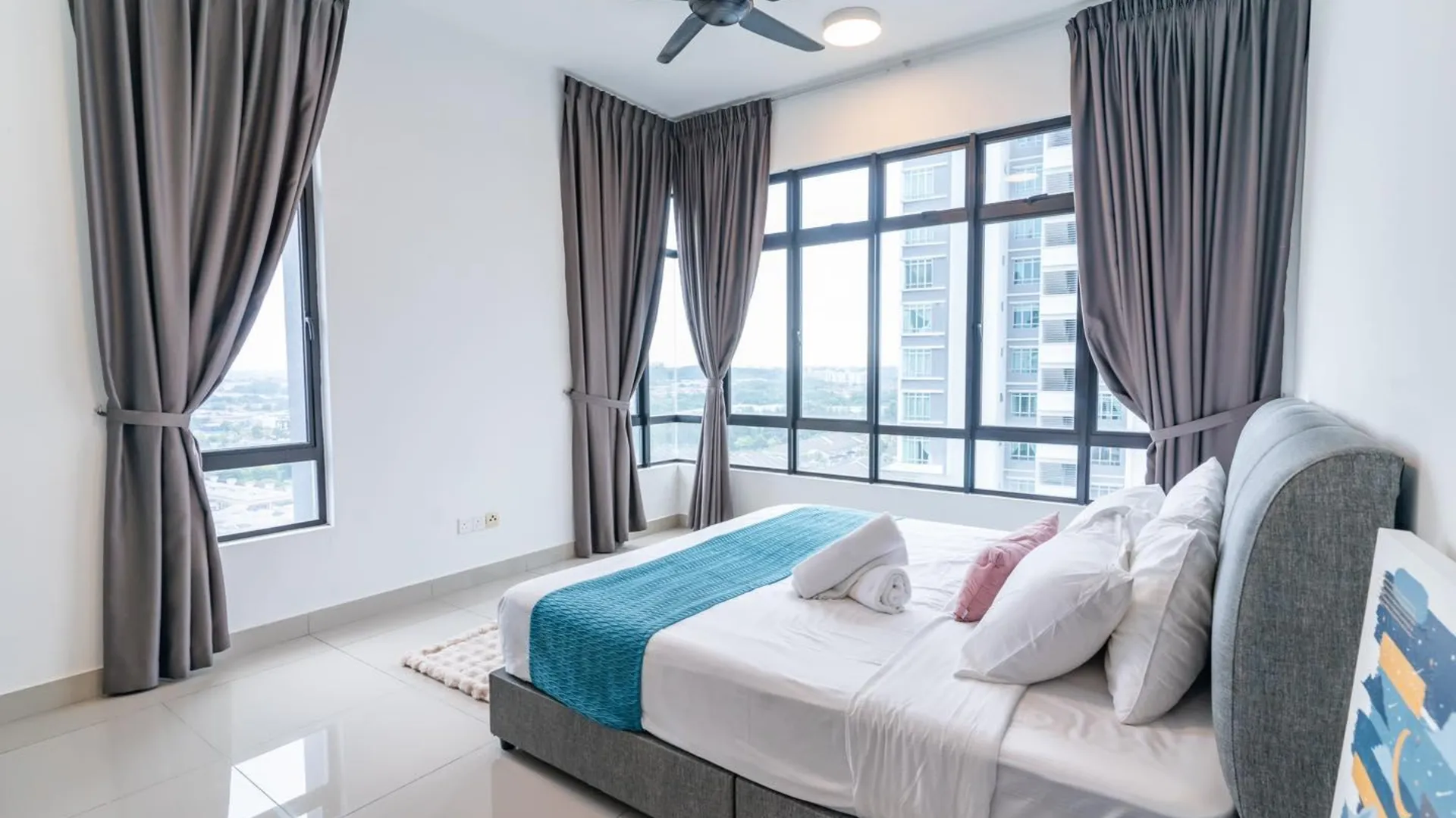 조호바루 / 조호르바루 테브라우의 아파트먼트 (120m², 침실 3개, 프라이빗 욕실 2개) 3성급 싱글룸 스위트룸