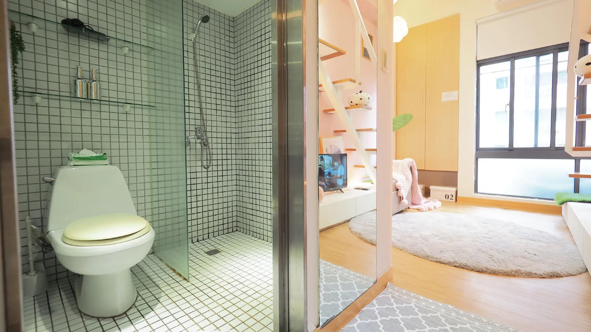 타이베이 시먼딩의 스튜디오 프라이빗 하우스 (30m², 프라이빗 욕실 1개) 2성급 싱글룸 부대시설