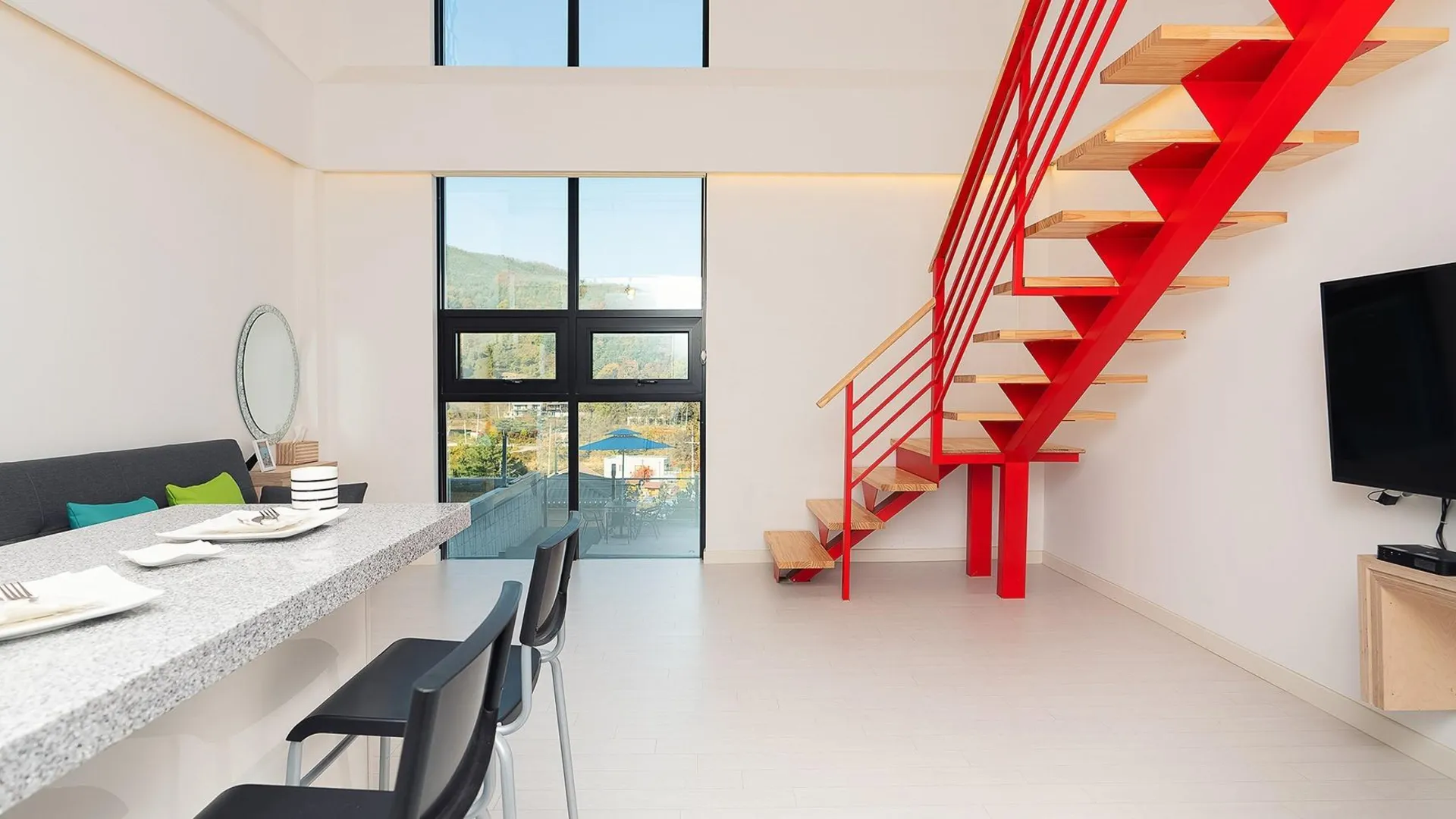 가평 디노 펜션 2성급 게스트하우스 전망