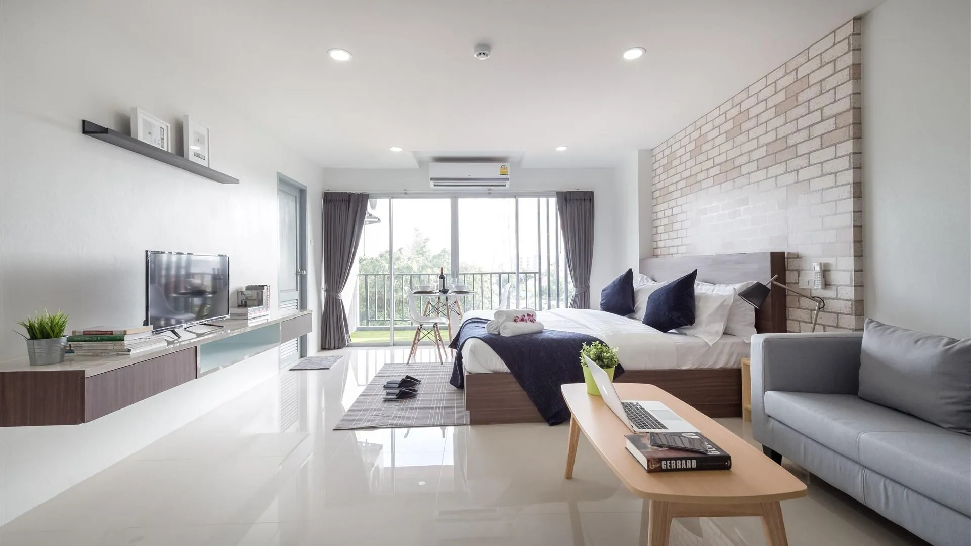 방콕 Q 스페이스 레지던스 2성급 호텔 객실