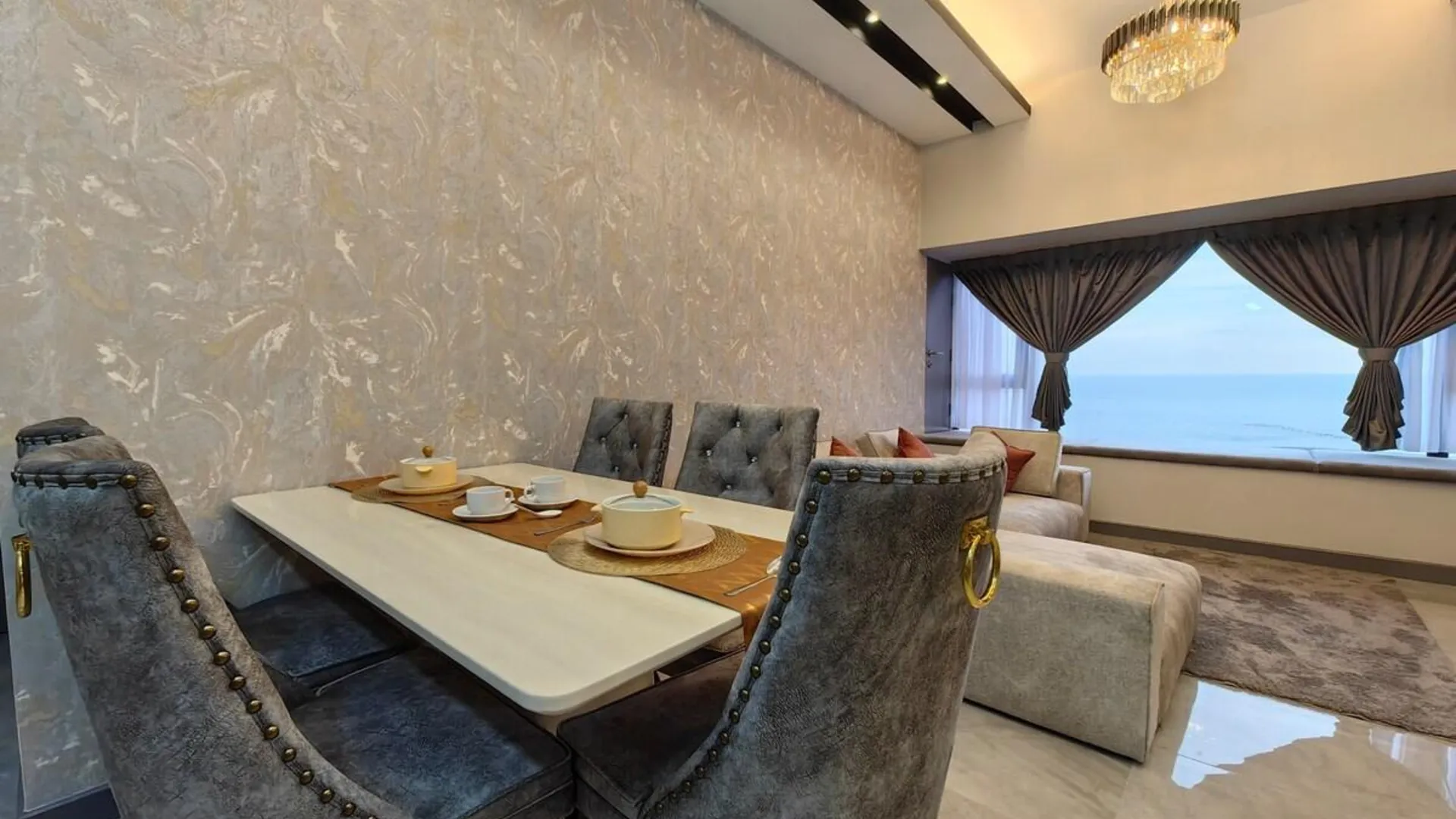 말라카 멜라카 라야의 아파트먼트 (70m², 침실 2개, 프라이빗 욕실 2개) 4성급 싱글룸 레스토랑