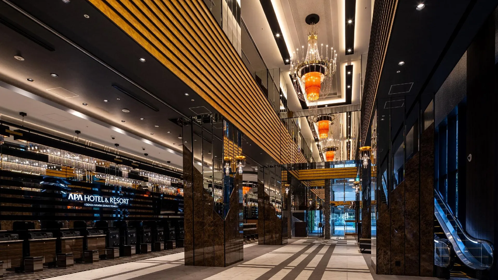 오사카 APA 호텔 앤 리조트 오사카 난바 에키마에 타워 3성급 호텔 로비