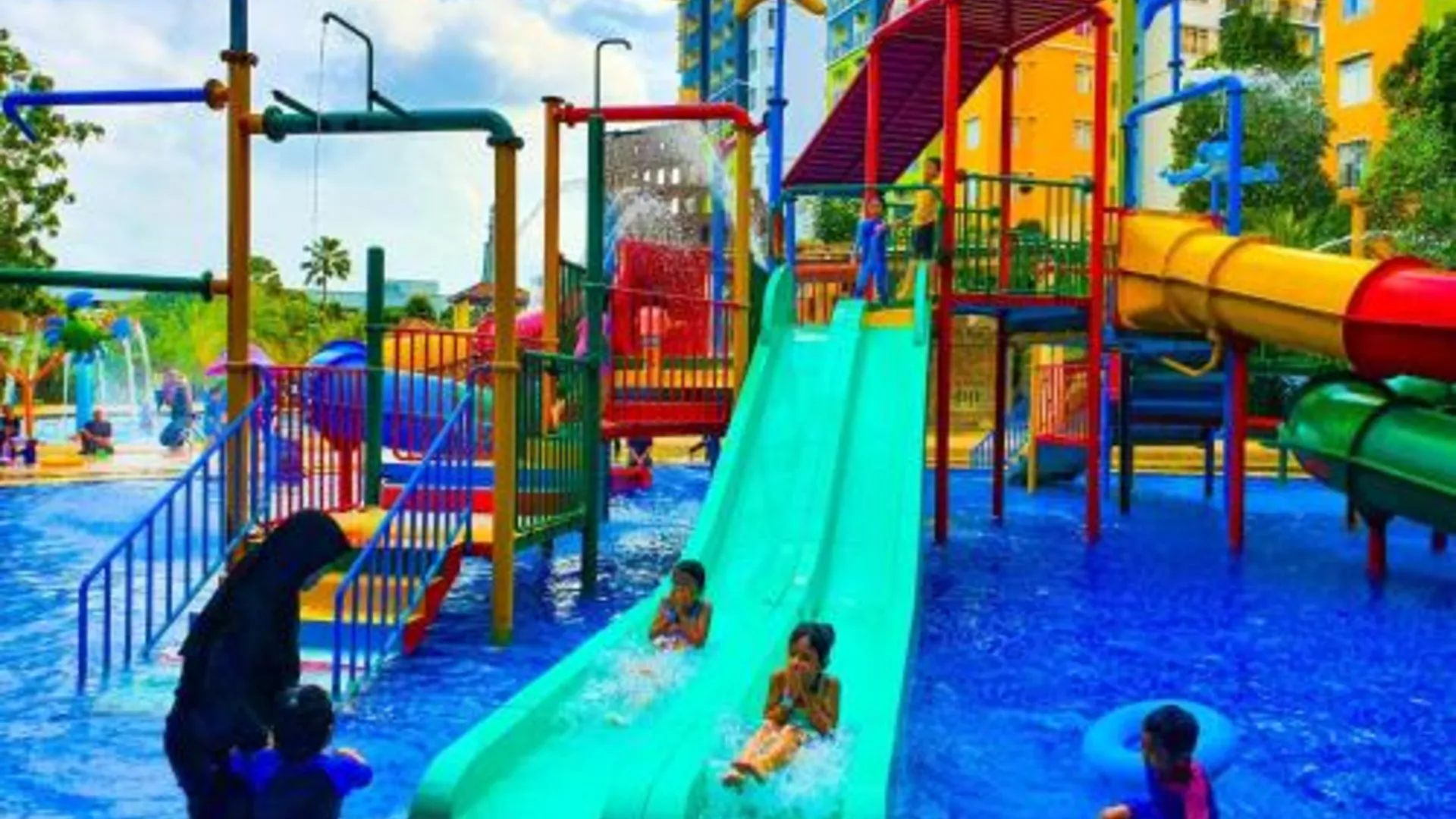 말라카 Wet Amusement Water Themepark Melaka Family Suite By YGM 4성급 게스트하우스 수영장