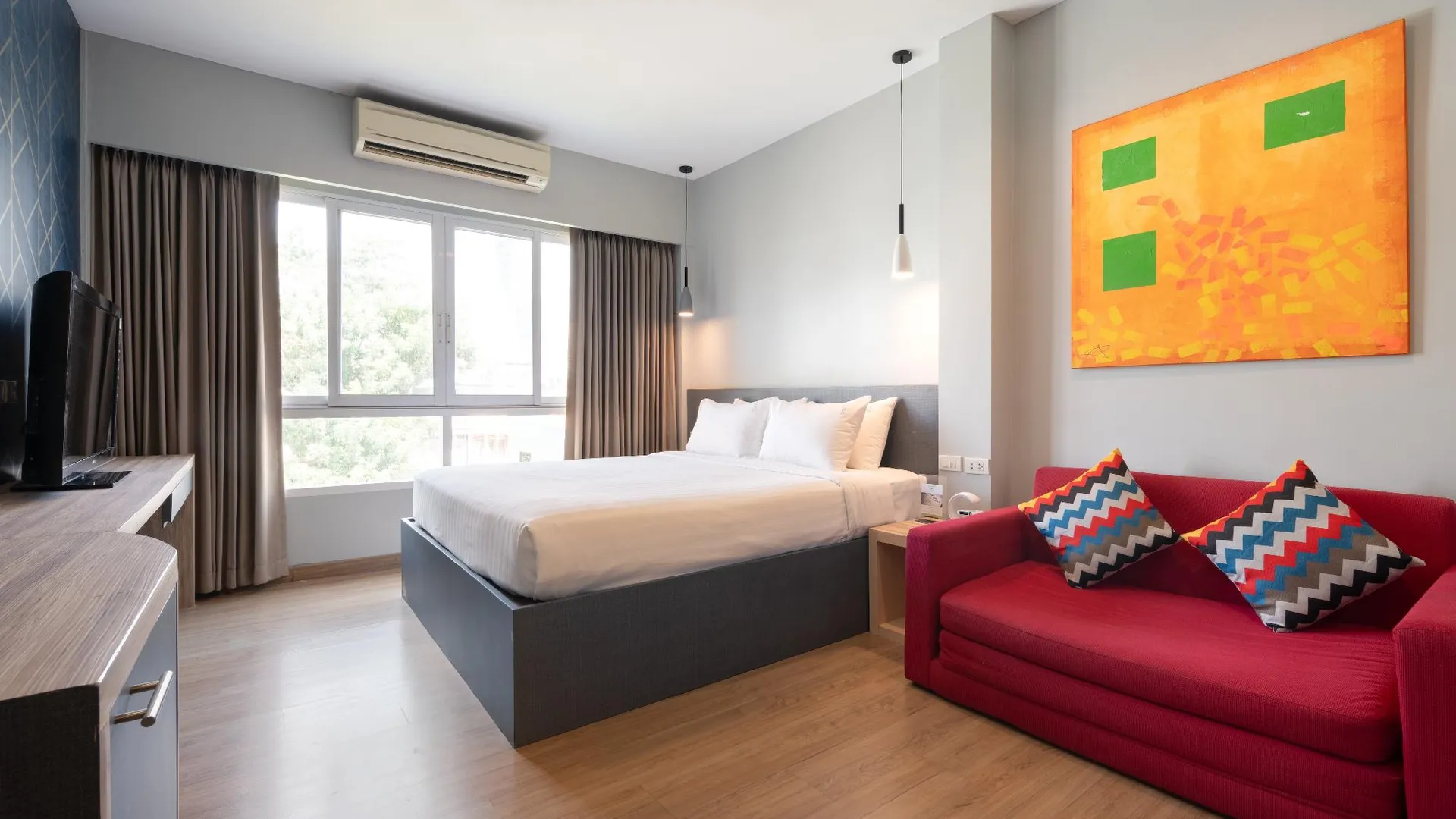 방콕 아이체크 인 젬스 센터 실롬 3성급 호텔 객실