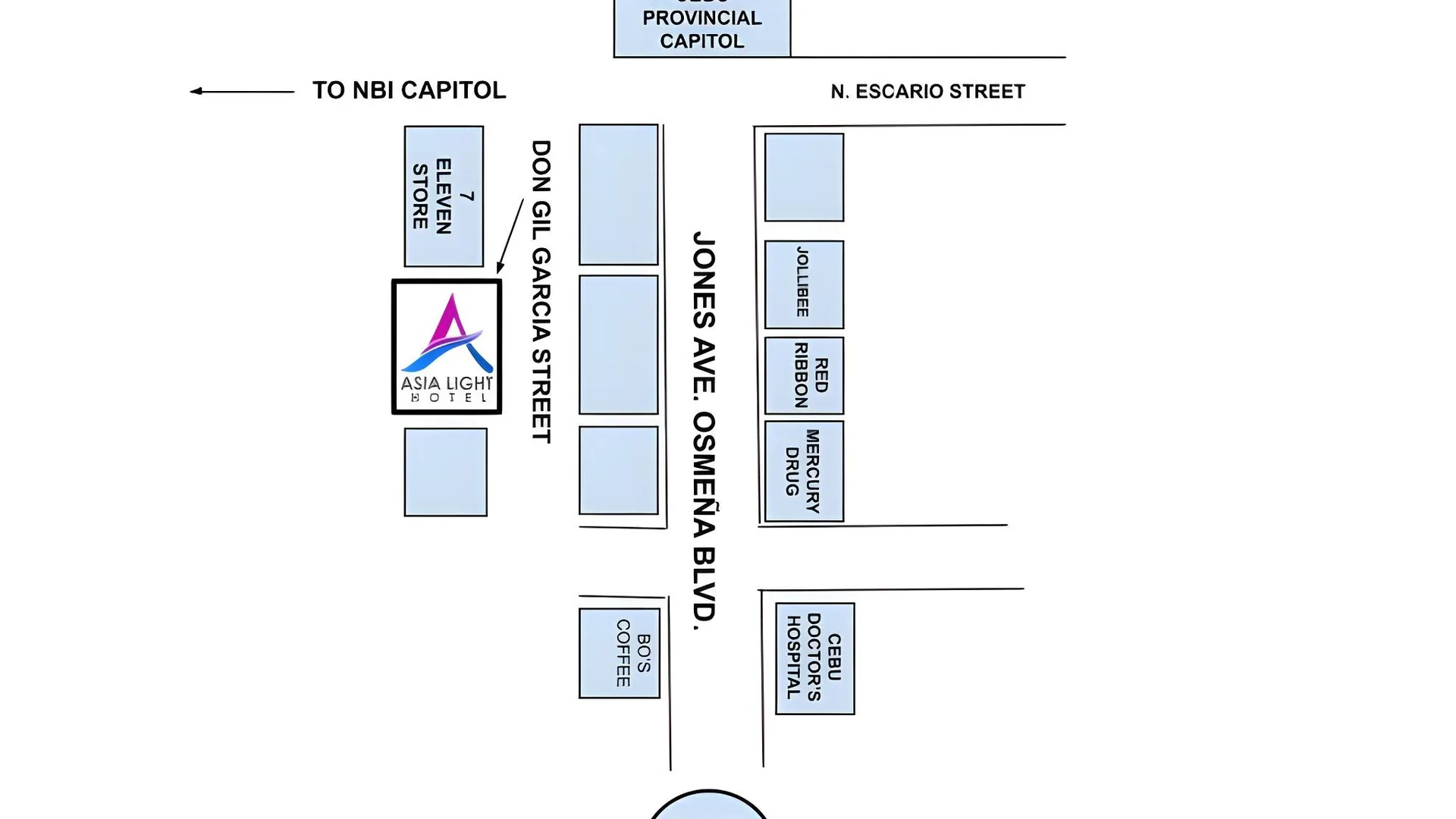 세부 아시아 라이트 하우스 2성급 호텔 전망