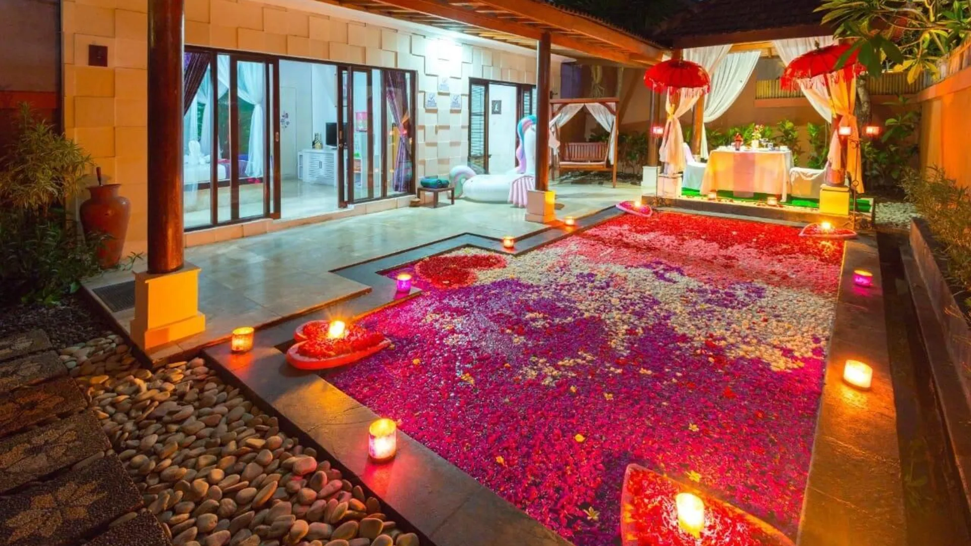 발리 쿠타의 빌라 (100m², 침실 1개, 프라이빗 욕실 1개) 3성급 싱글룸 로비