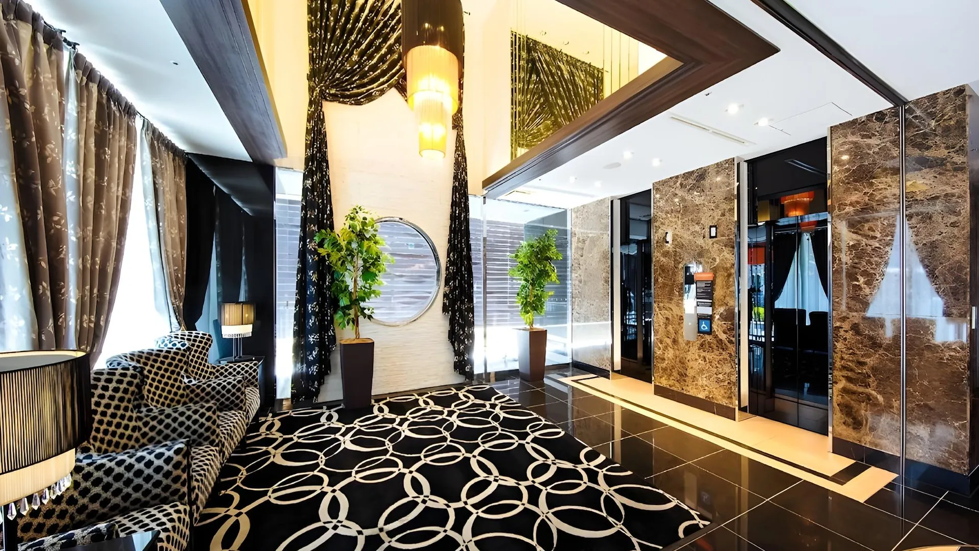 오사카 APA 호텔 난바 신사이바시 3성급 호텔 로비